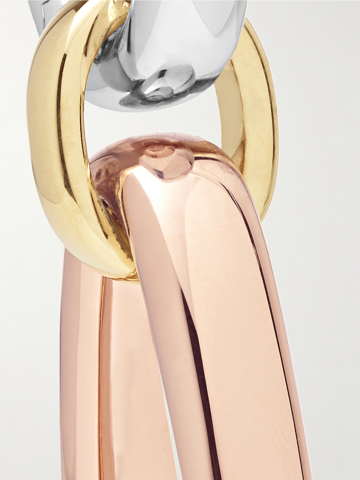 Pomellato Iconica 18-karat Yellow And Rose Gold And Rhodium-plated Earrings In Gold