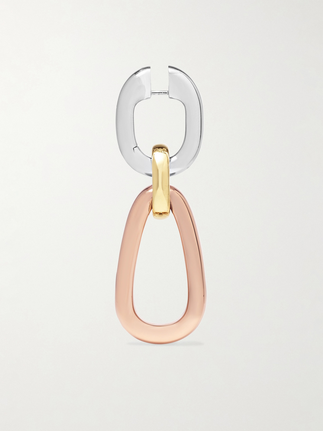 Pomellato Iconica 18-karat Yellow And Rose Gold And Rhodium-plated Earrings In Gold