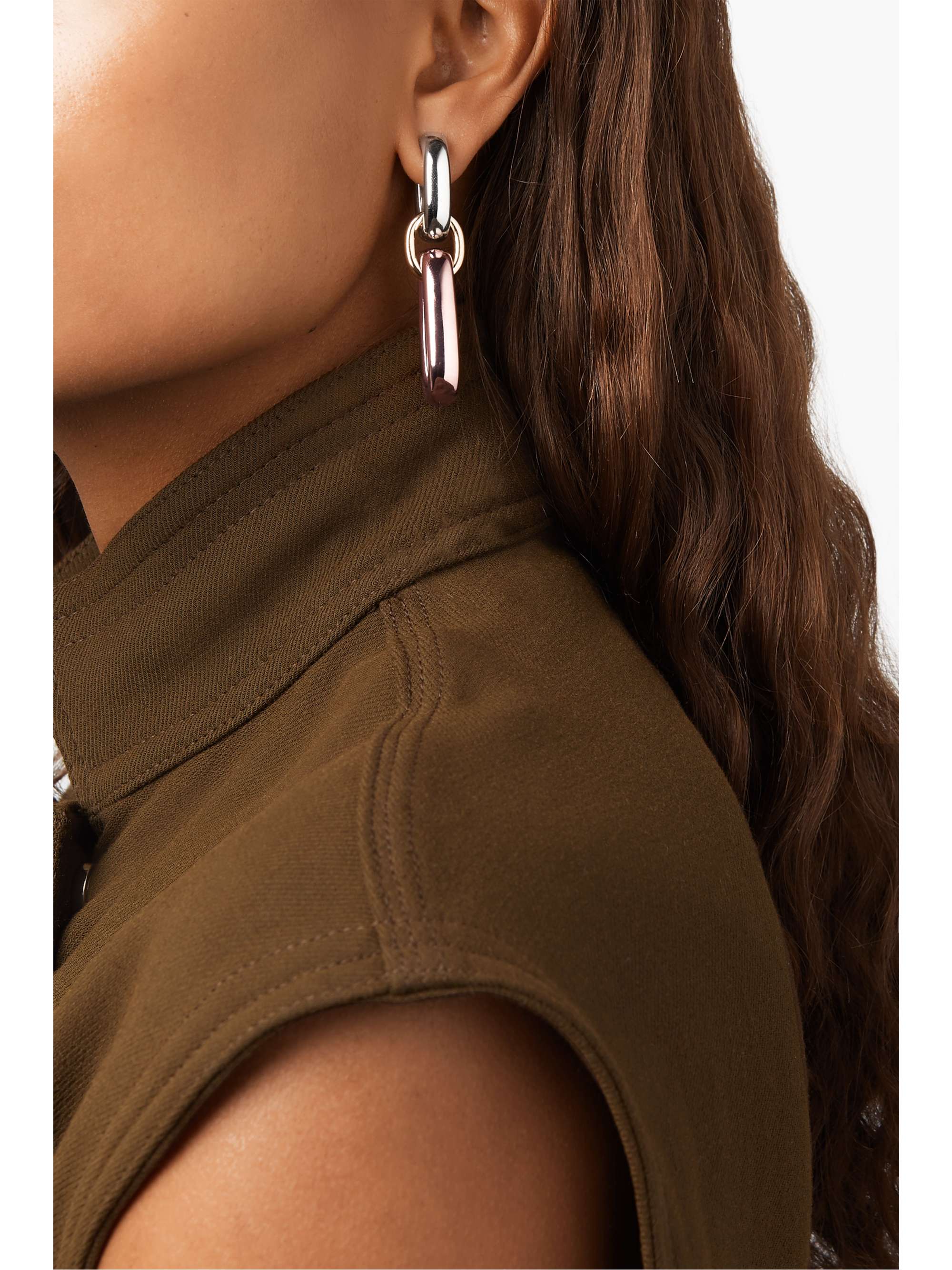 POMELLATO Iconica 18-karat yellow and rose gold and rhodium-plated earrings