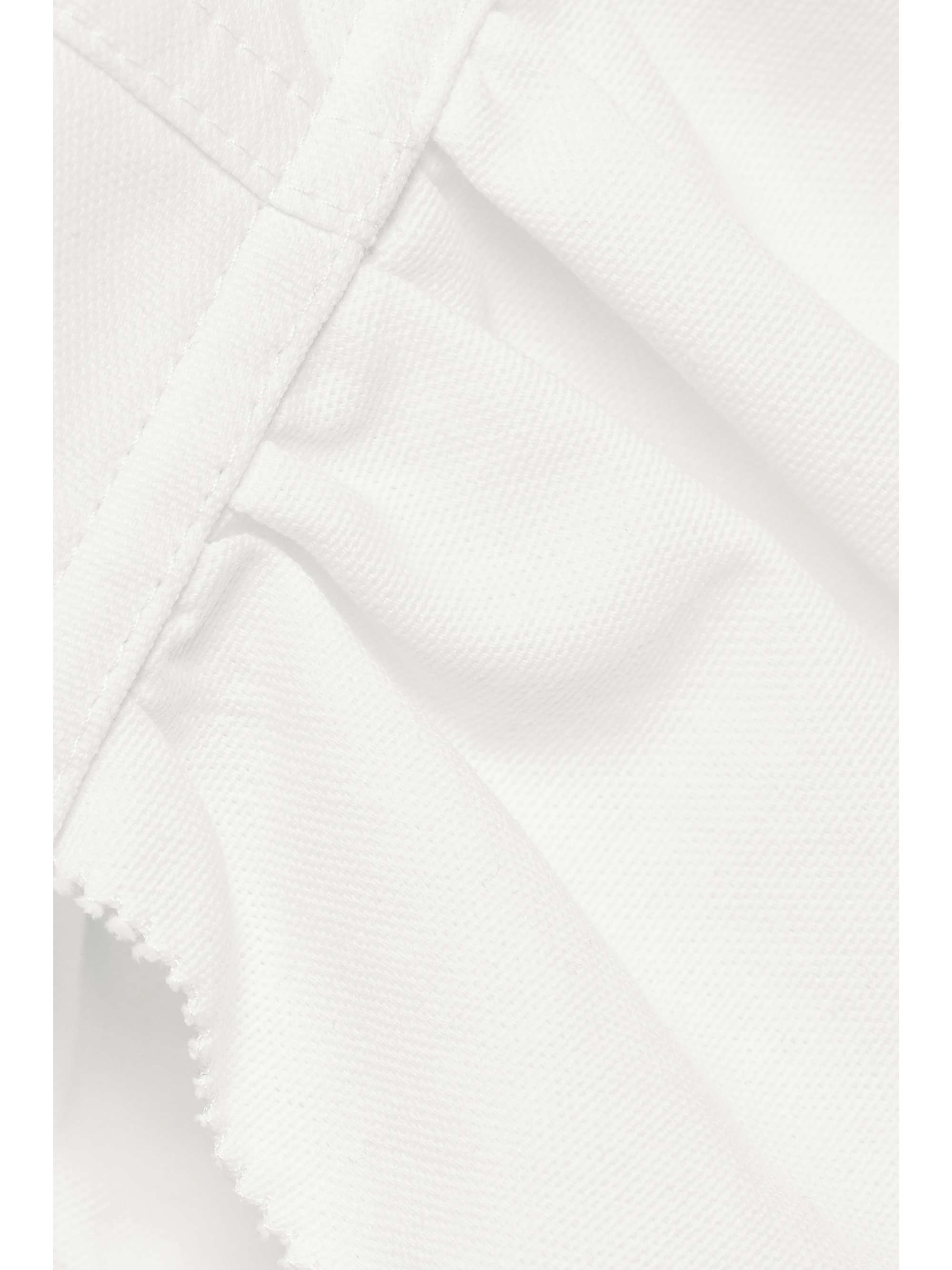 PUSHBUTTON Ruffled cotton-poplin blouse
