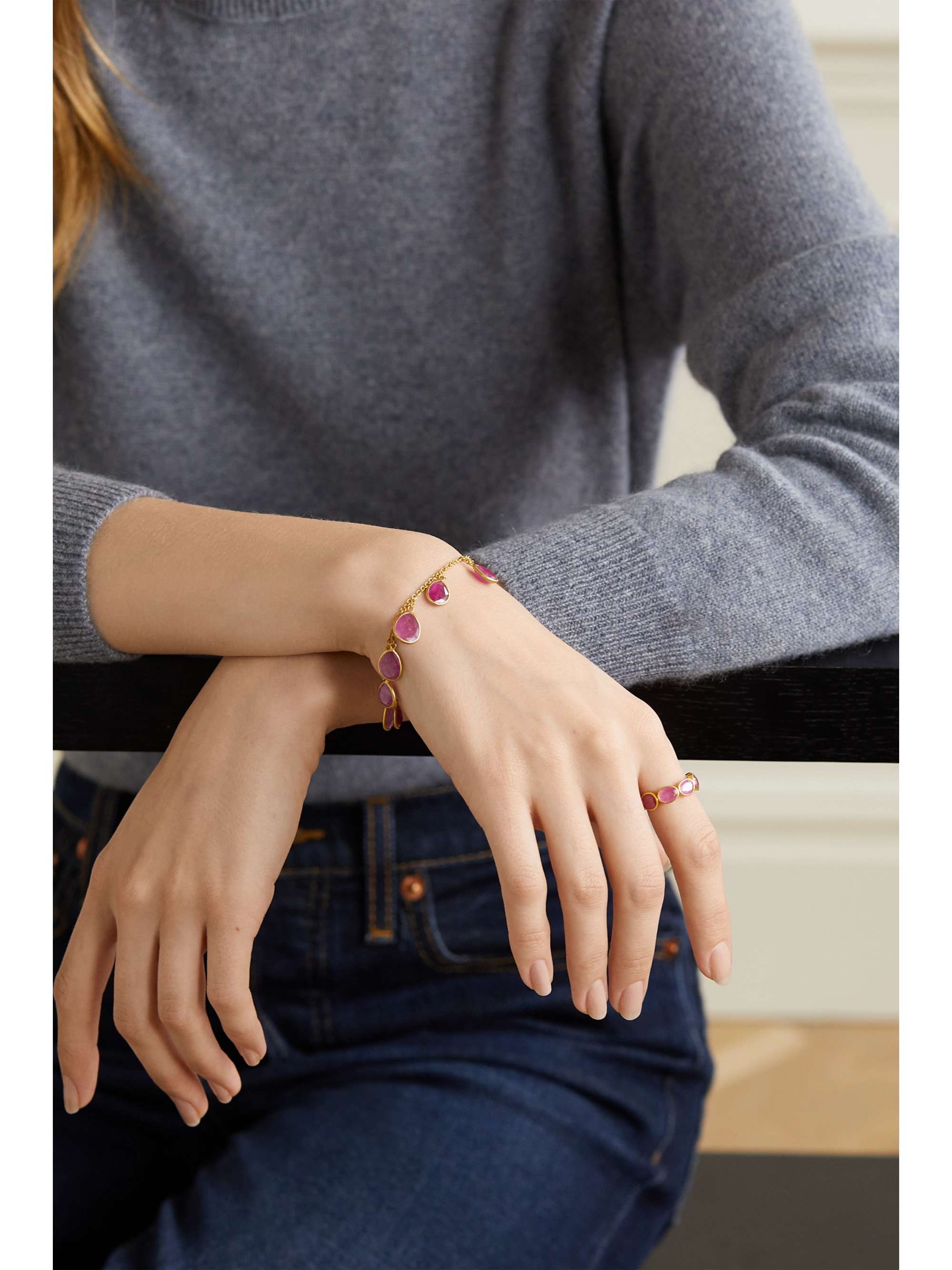 PIPPA SMALL 18-karat gold ruby bracelet