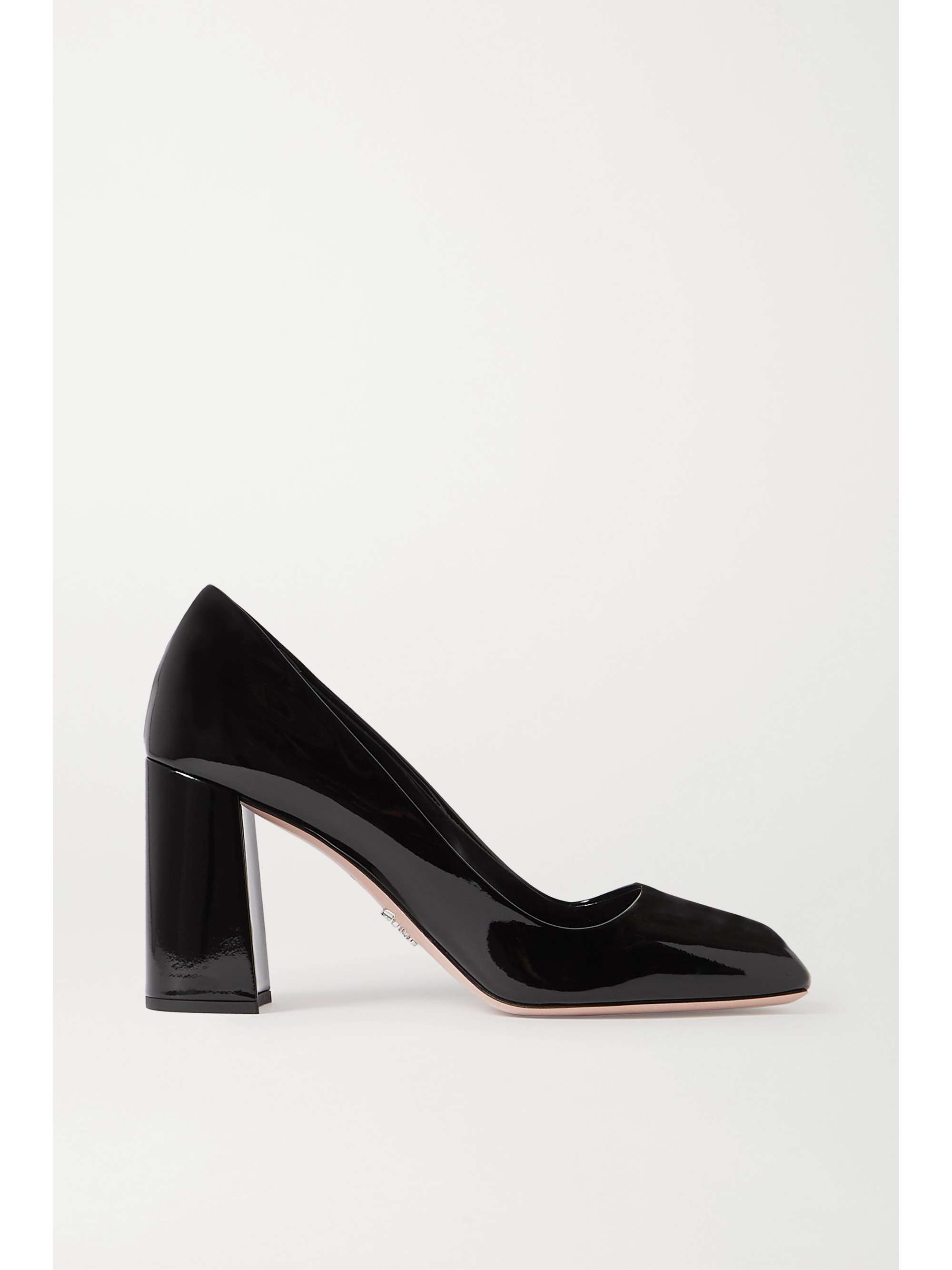 prada black patent leather pumps