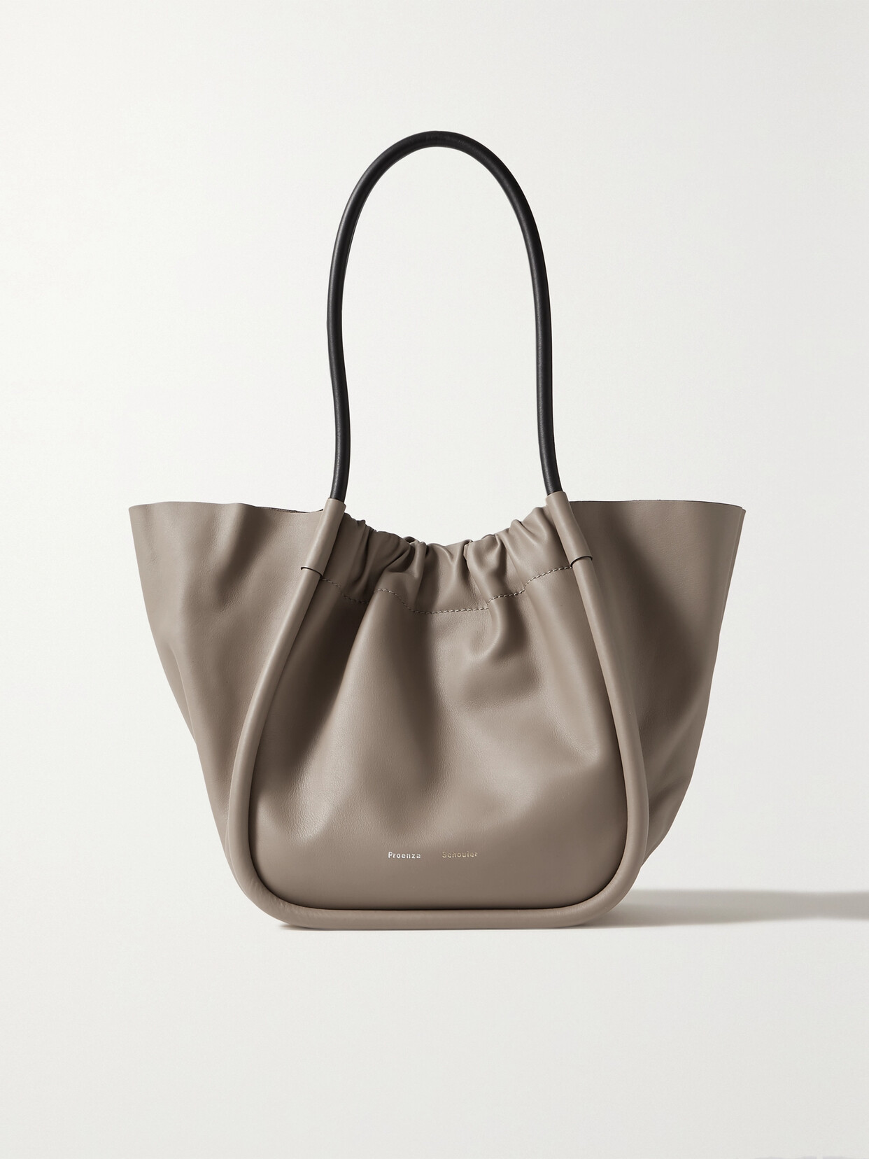 Proenza Schouler - Ruched Large Two-tone Leather Tote - Brown