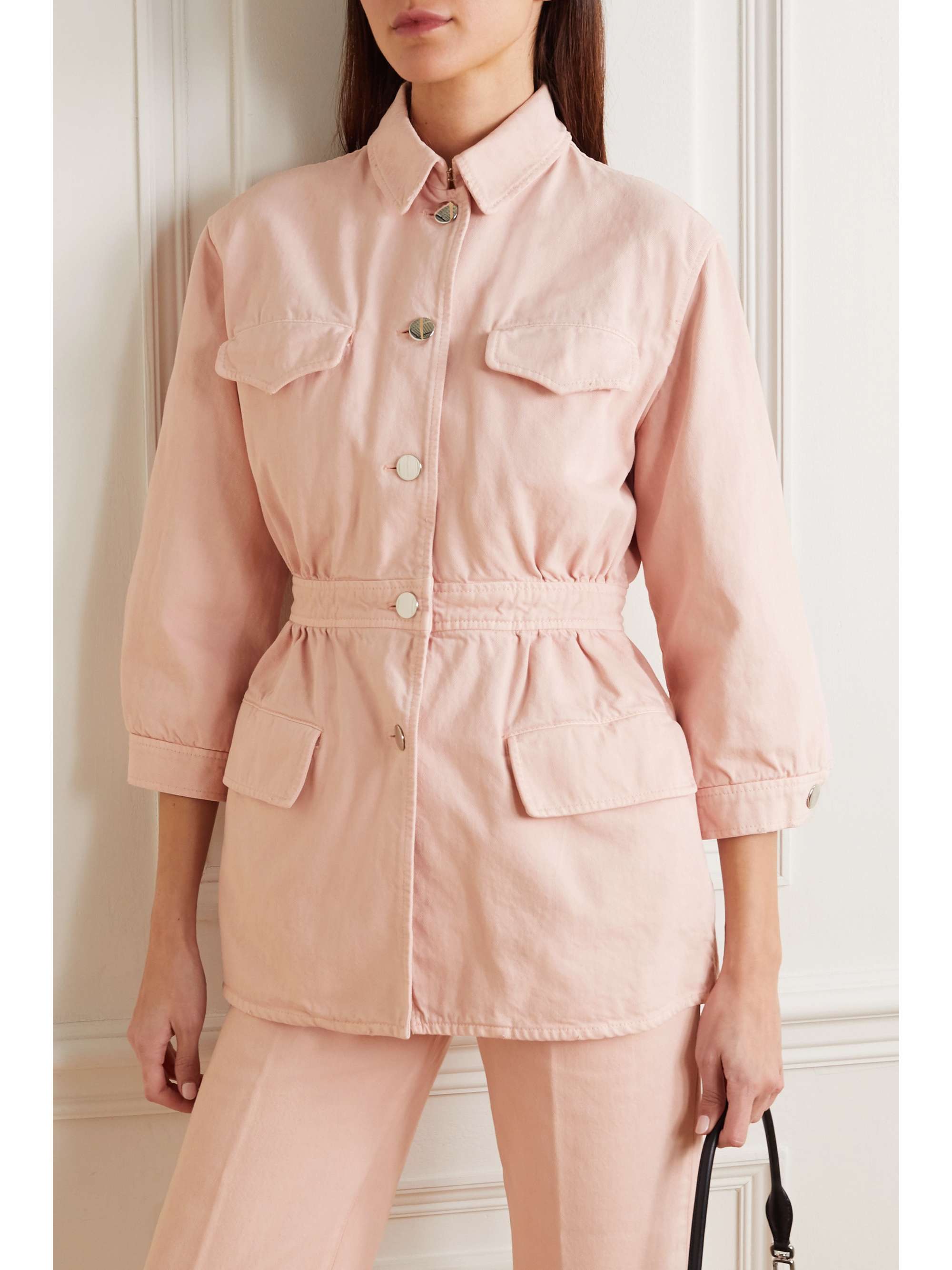 loft pink denim jacket