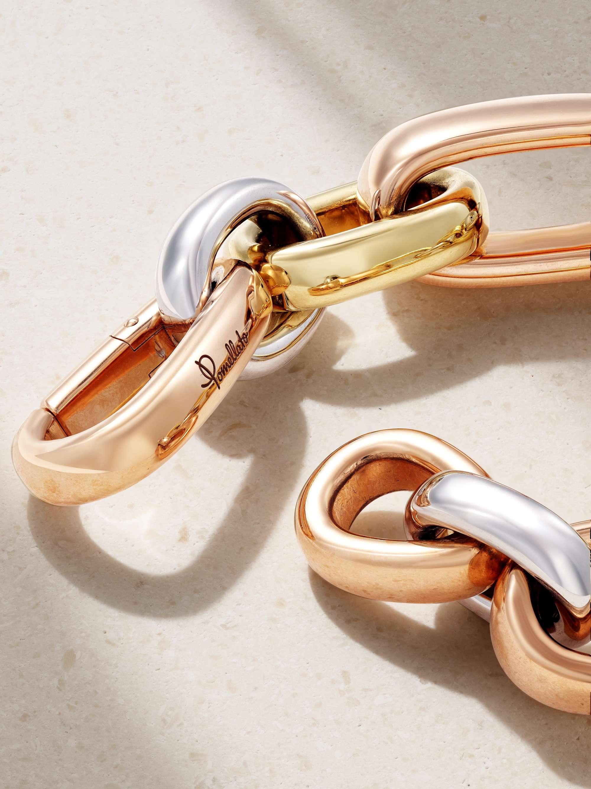 POMELLATO Iconica 18-karat yellow and rose gold and rhodium-plated bracelet