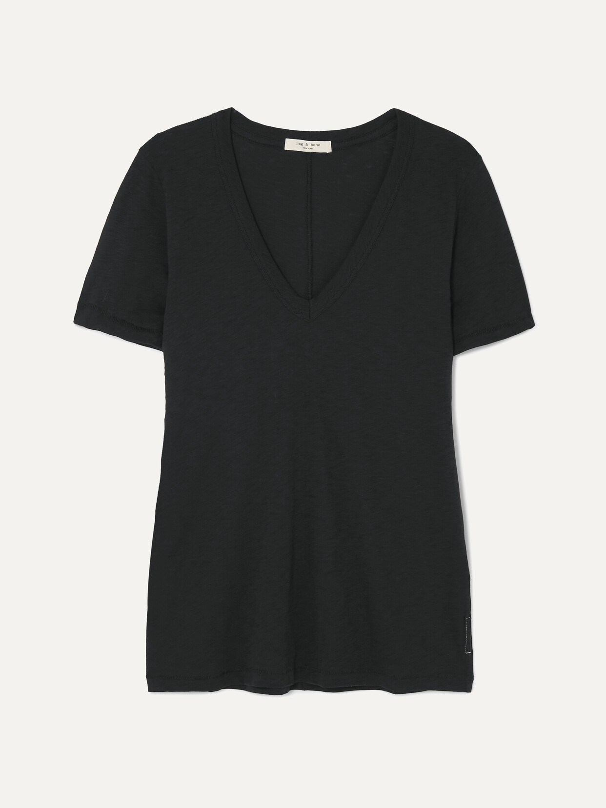 Rag & Bone Surplus Stretch Modal And Cotton-blend Jersey T-shirt In Black