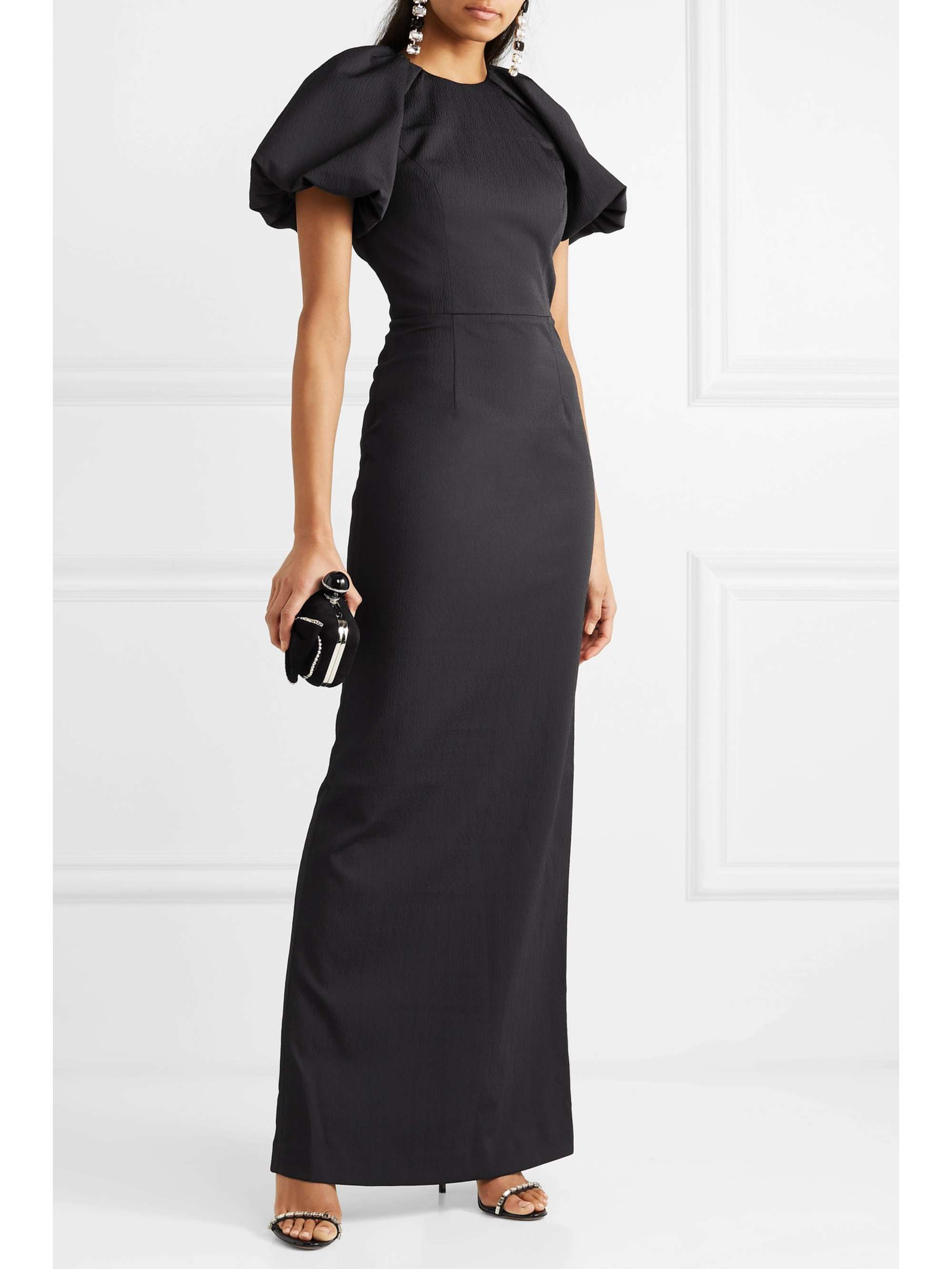 REBECCA VALLANCE Winslow open-back cloqué gown