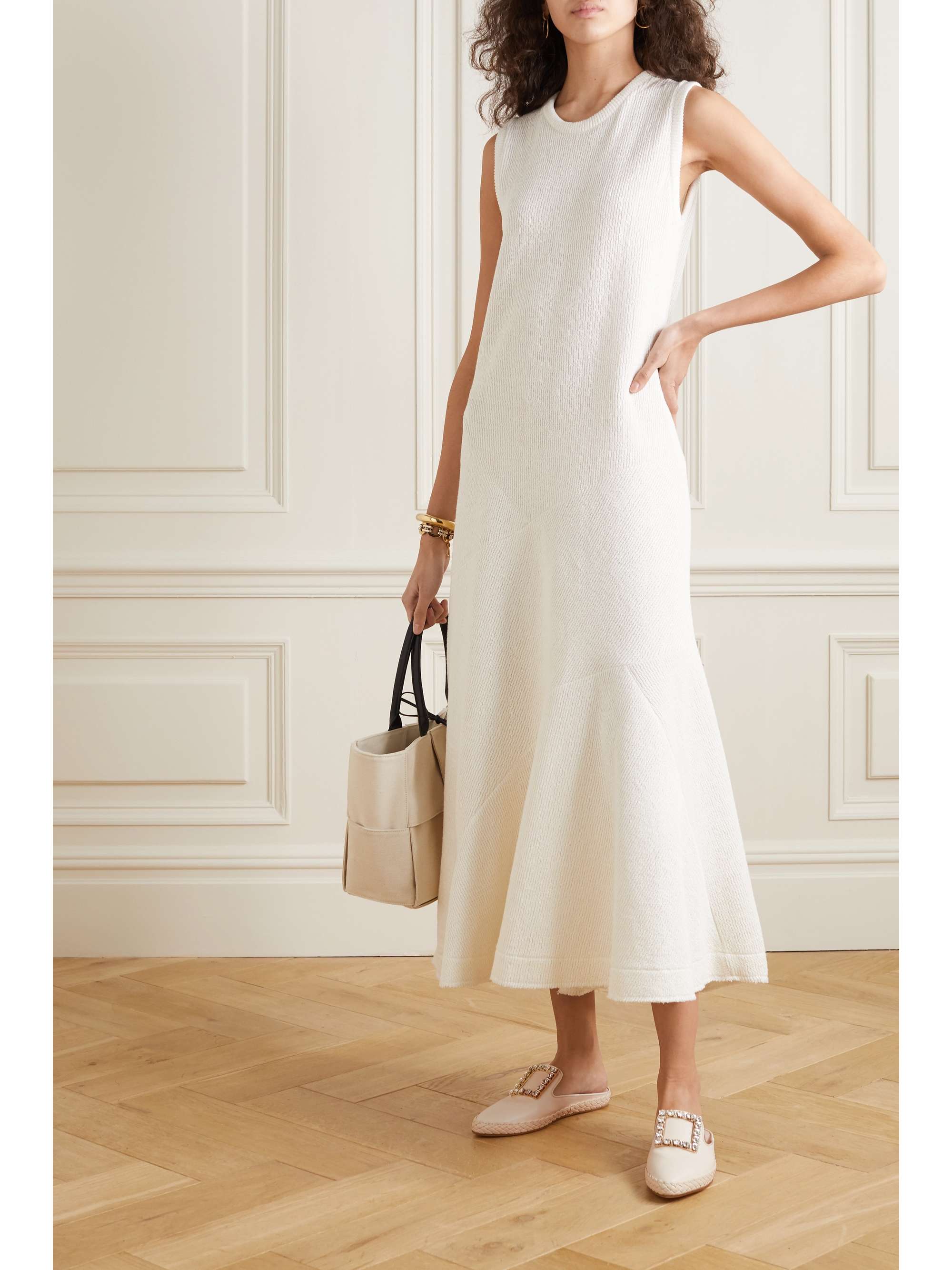 ROGER VIVIER RV Lounge Slippers aus Leder mit Kristallen