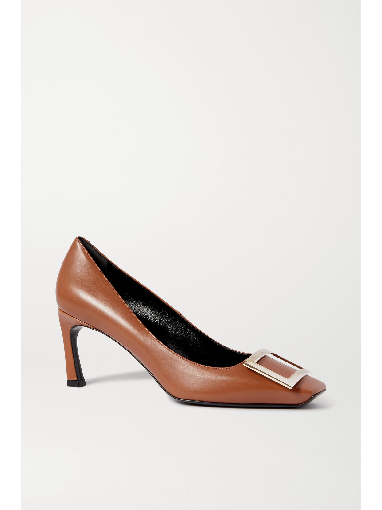 Roger Vivier Women's Belle Vivier Trompette Leather Pumps In Tan