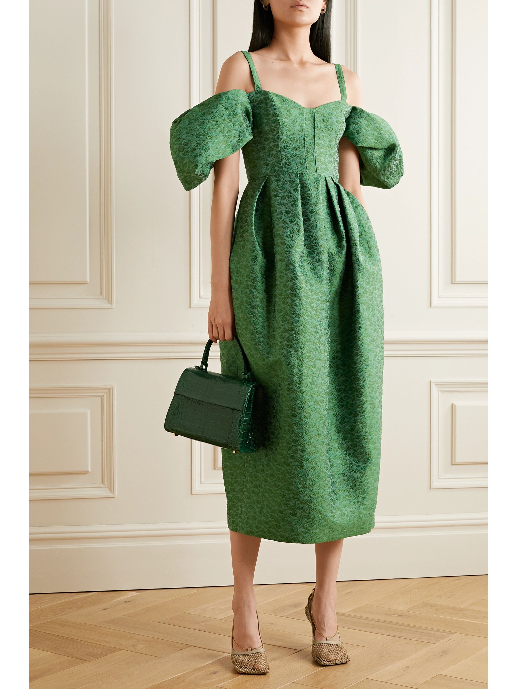 Rosie assoulin green dress Clearance