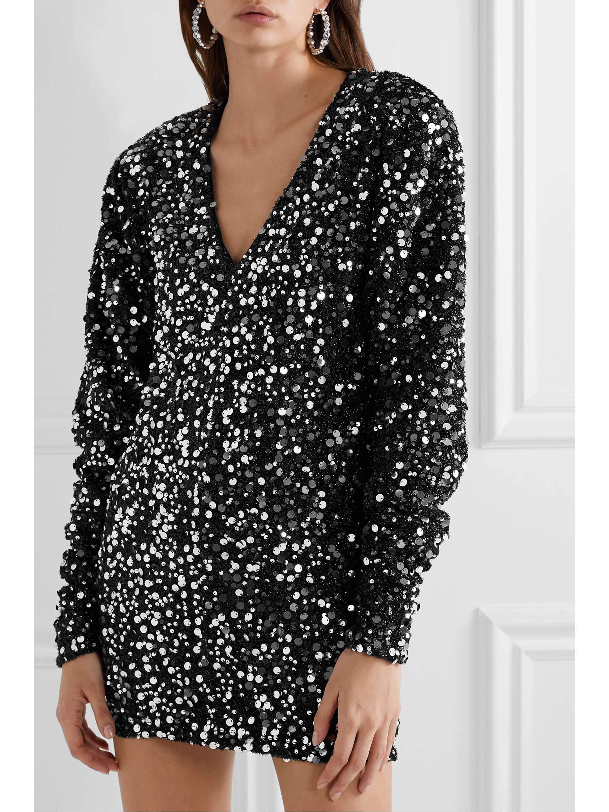 ROTATE BIRGER CHRISTENSEN Masha embellished stretch-jersey mini dress