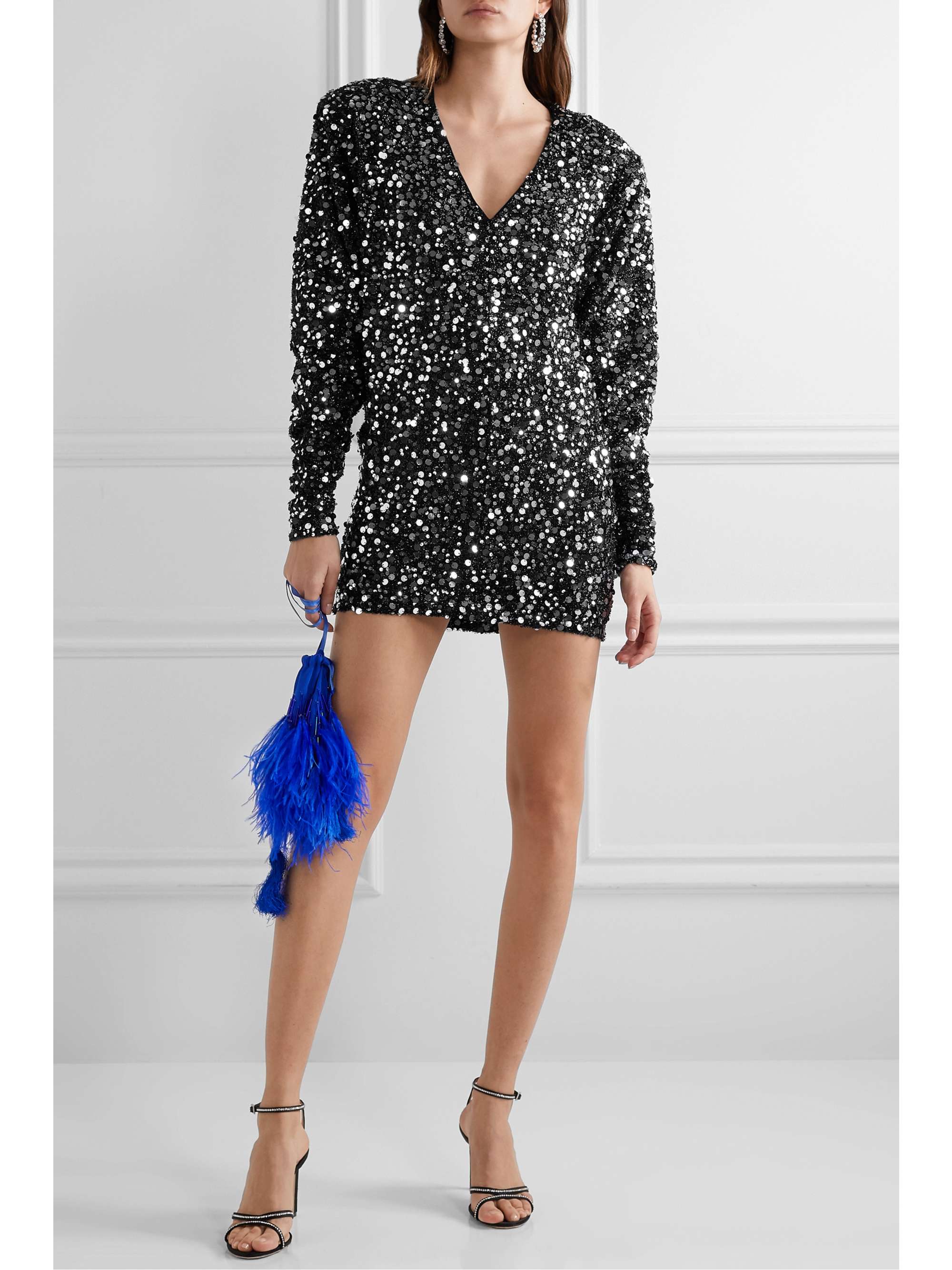 ROTATE BIRGER CHRISTENSEN Masha embellished stretch-jersey mini dress