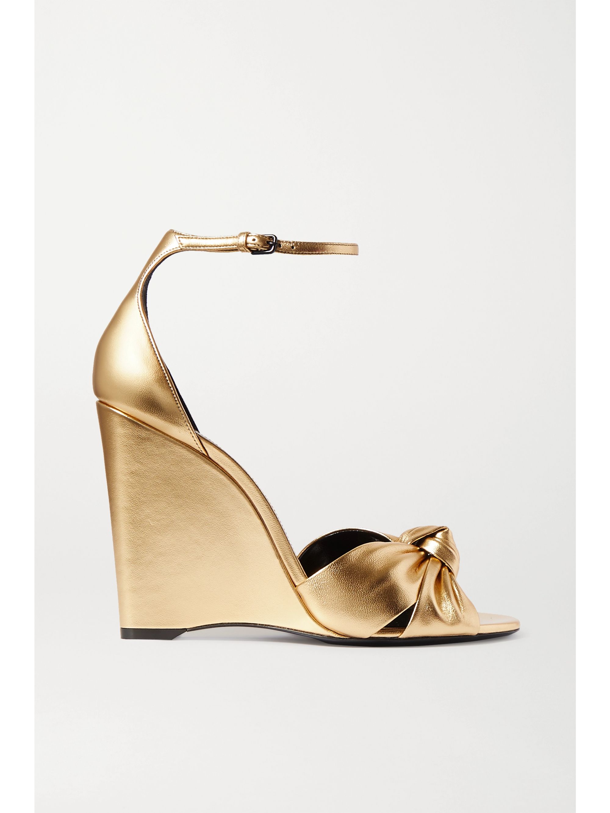 saint laurent gold sandals