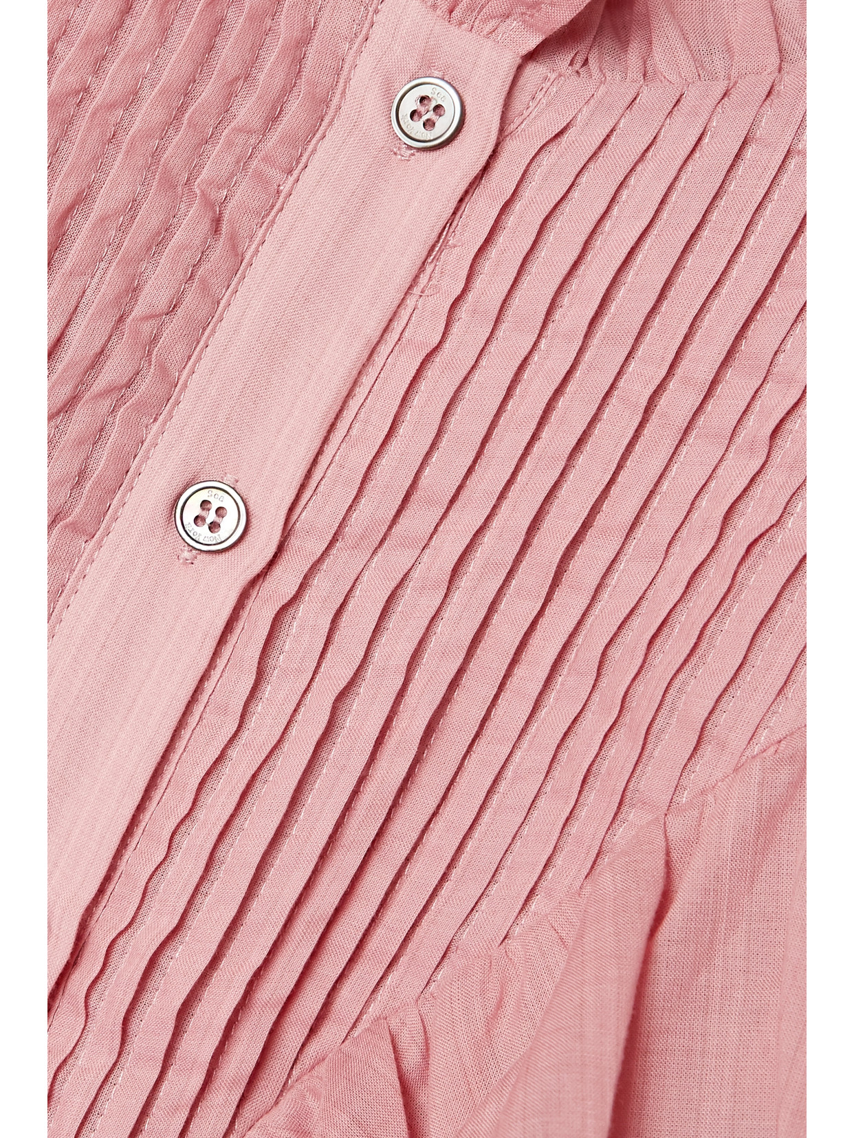 Sea Clara Ruffled Cotton-voile Dress In Pink