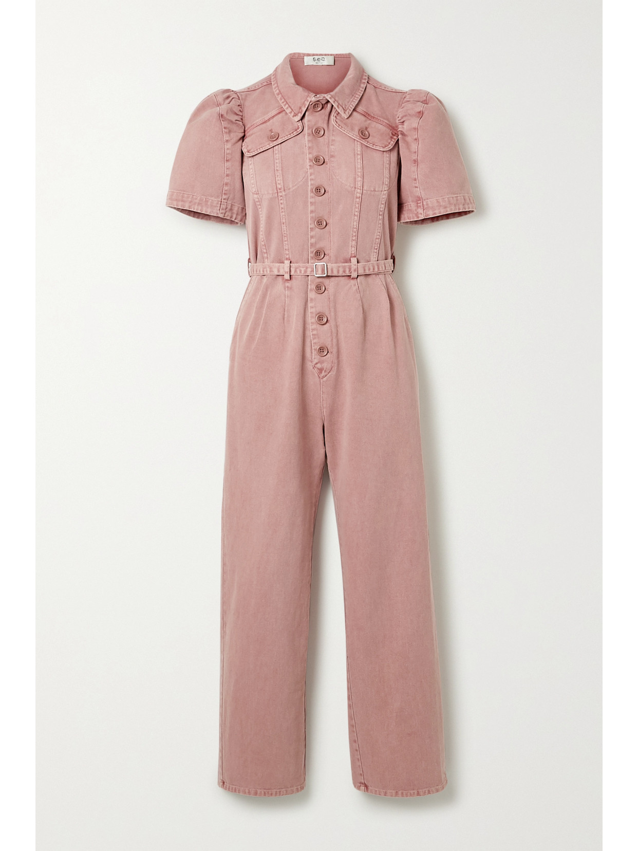 Sea Corbin Denim Jumpsuit In Pink