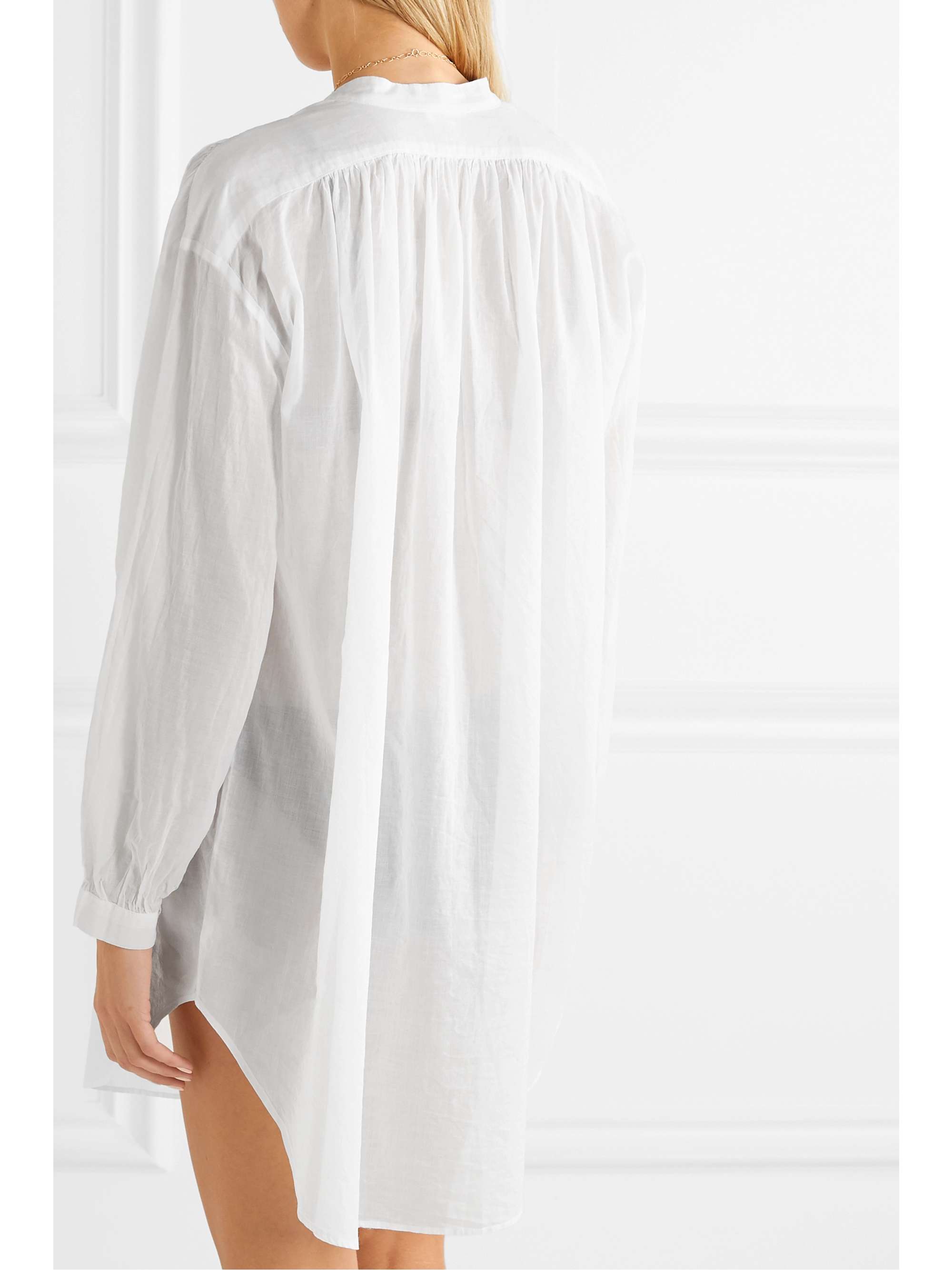 SKIN Brea oversized cotton-voile kaftan