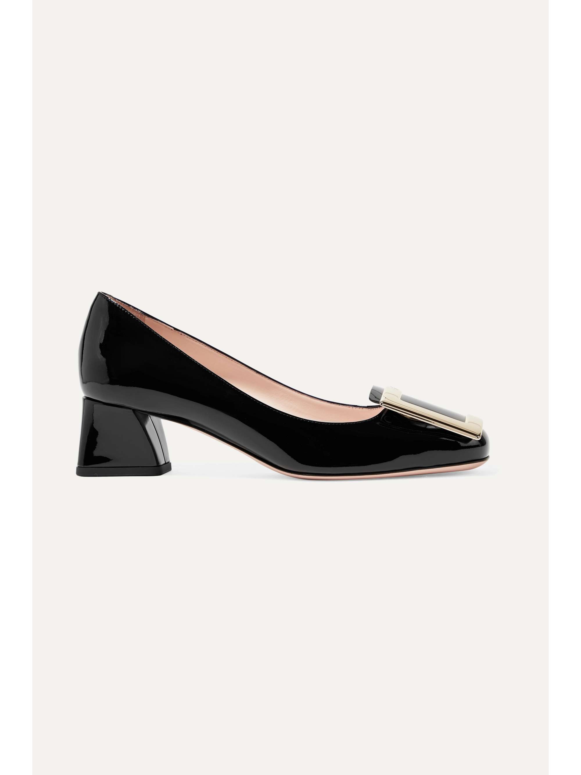 Escarpins Roger Vivier - Cuir Verni Noir - Talons Hauts 7,5 Cm - Taille 39,5 - Neuf Avec Boîte