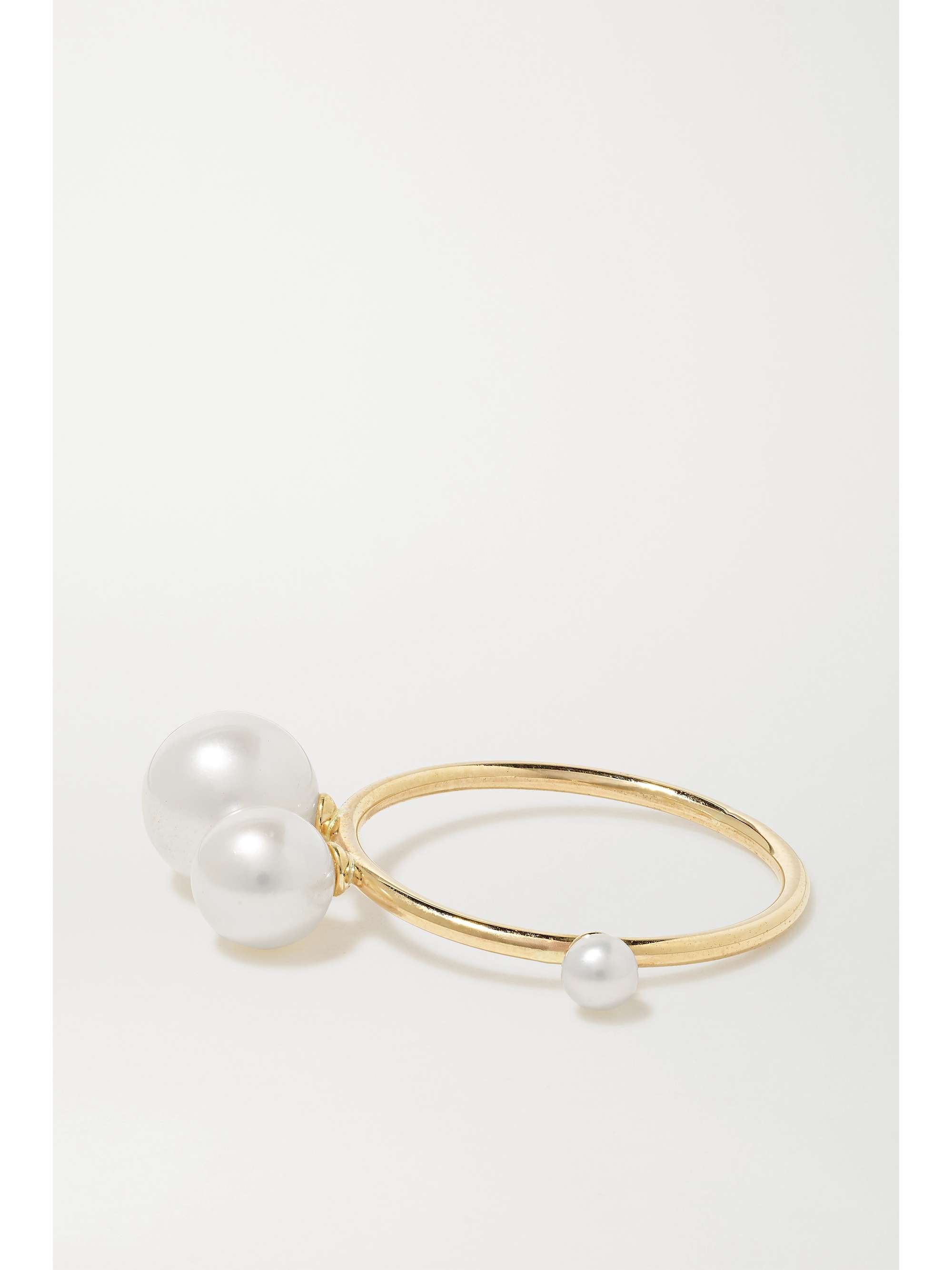 SARAH & SEBASTIAN Buoy 10-karat gold pearl ring