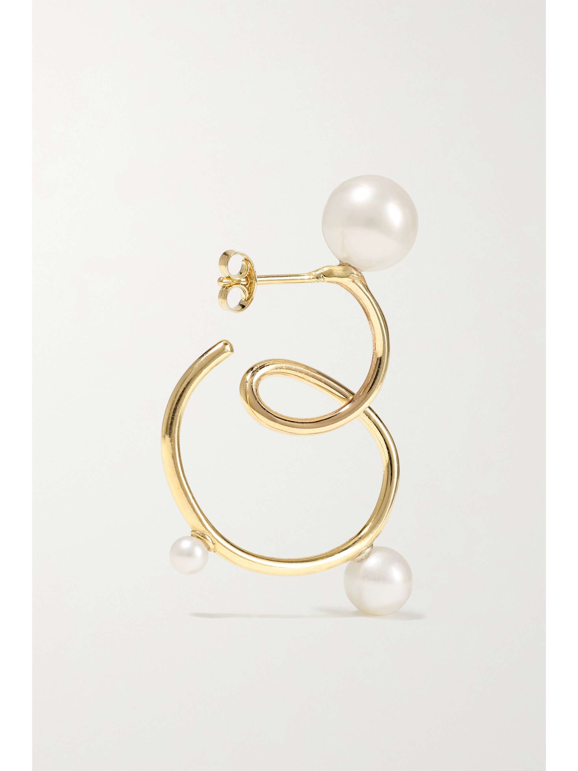 SARAH & SEBASTIAN Buoy 10-karat gold pearl earrings