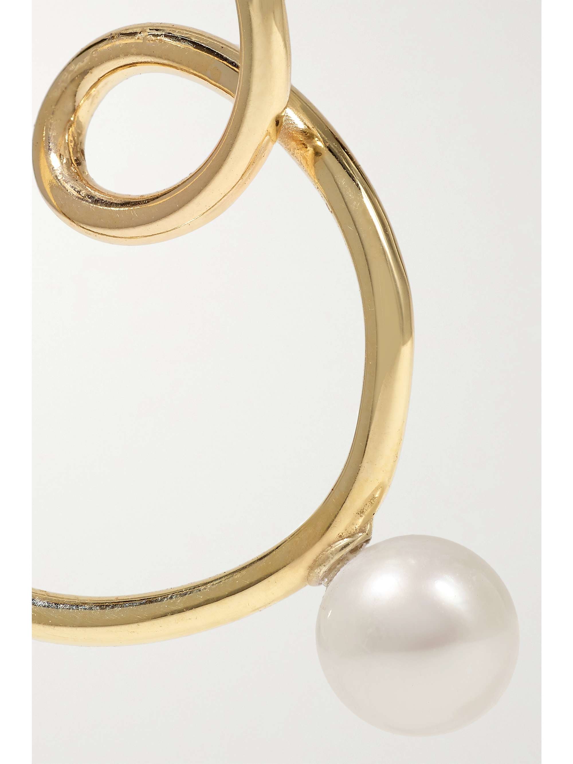 SARAH & SEBASTIAN Buoy 10-karat gold pearl earrings