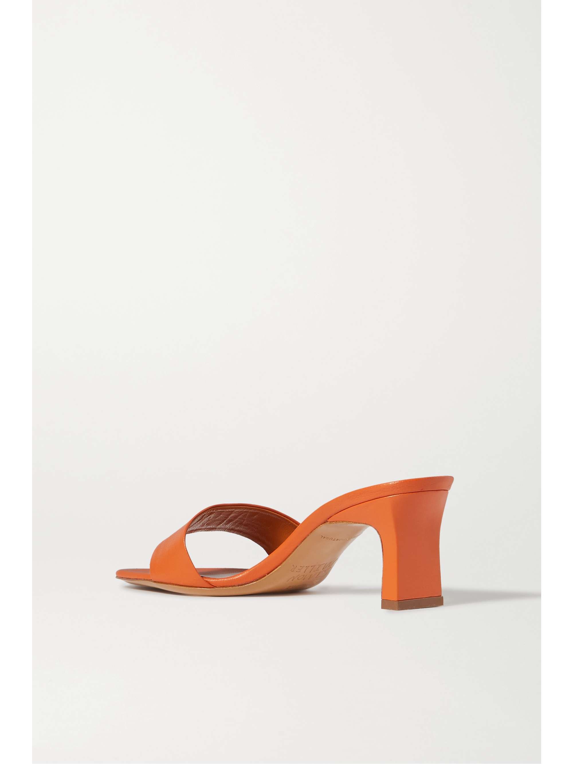SIMON MILLER Solo textured-leather mules