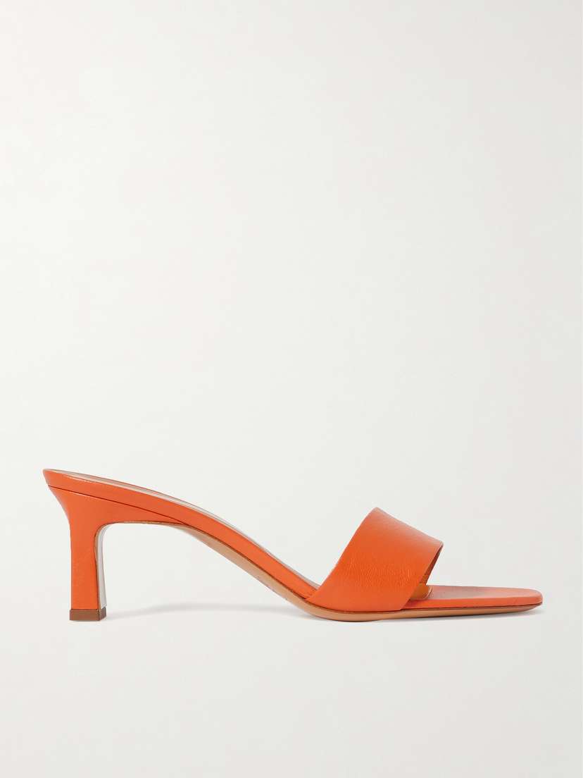 Simon Miller Solo Textured-leather Mules