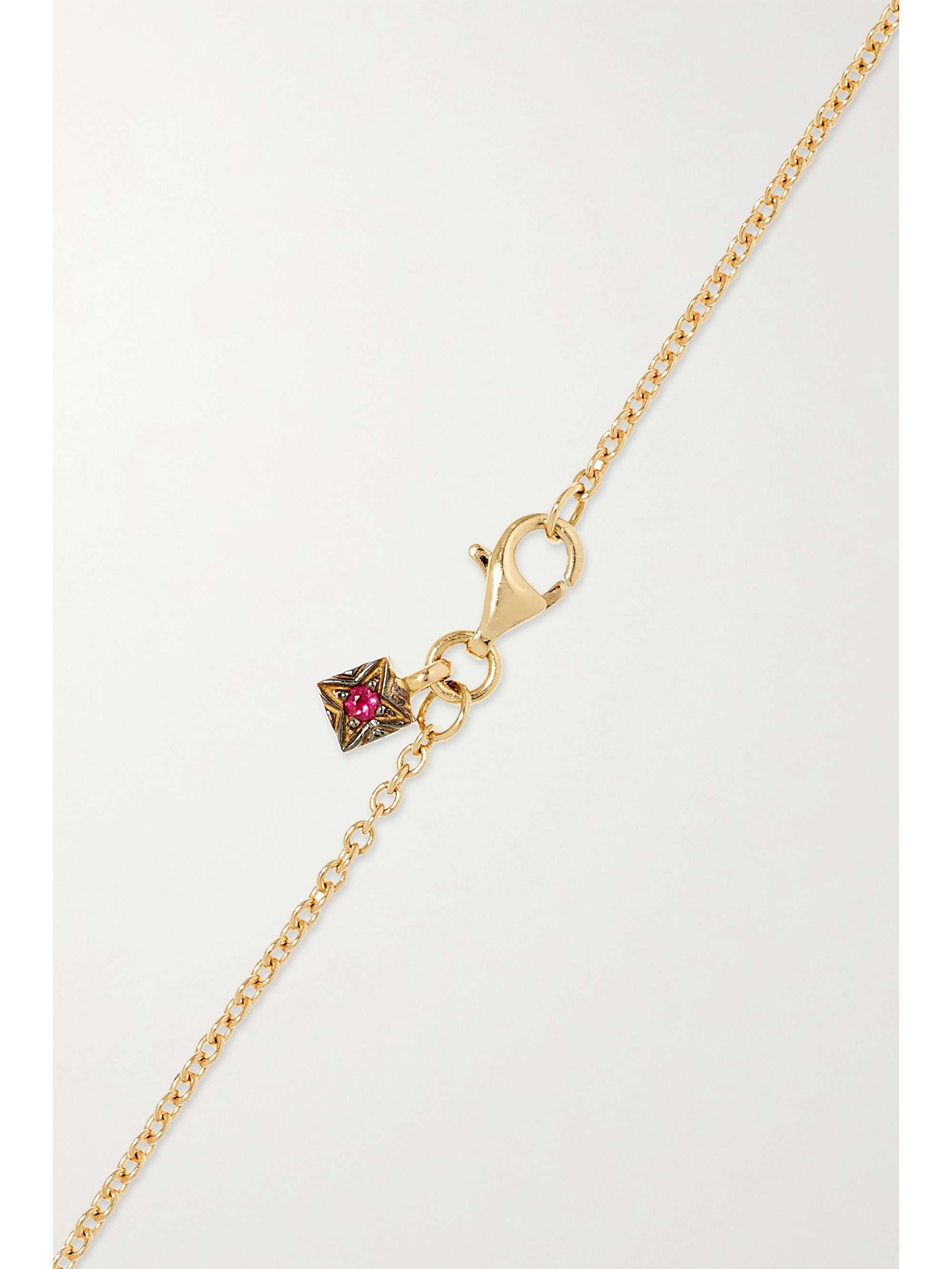 SELIM MOUZANNAR Istanbul Kette aus 18 Karat Gold mit Diamanten und Rhodolith