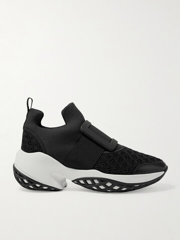 ROGER VIVIER Viv Run mesh and leather sneakers
