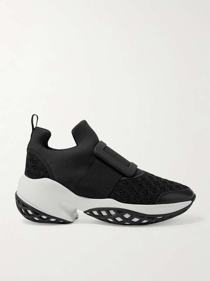 Roger Vivier Viv Run Mesh And Leather Sneakers