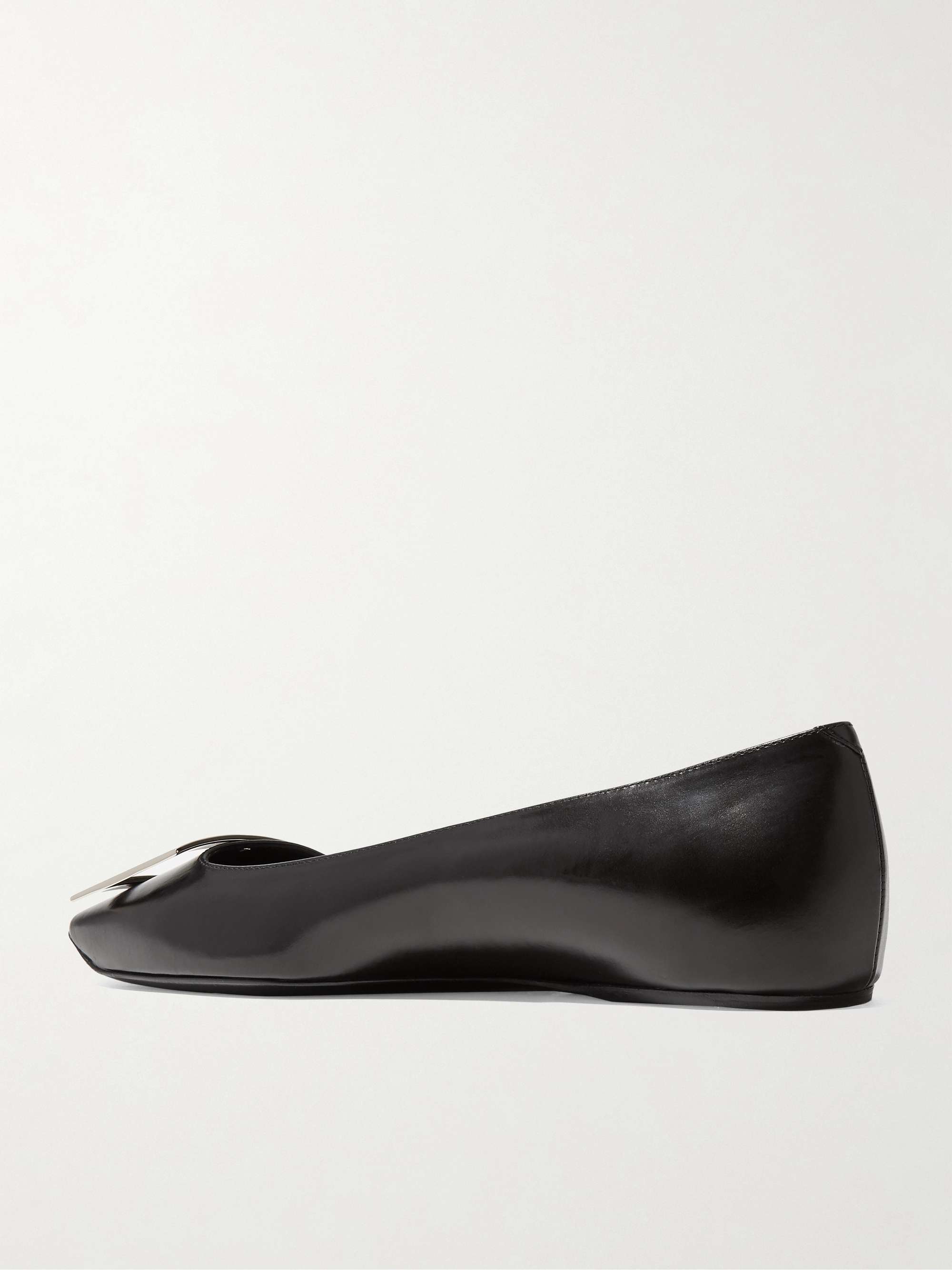 ROGER VIVIER Trompette Bellerine glossed-leather ballet flats | NET-A ...