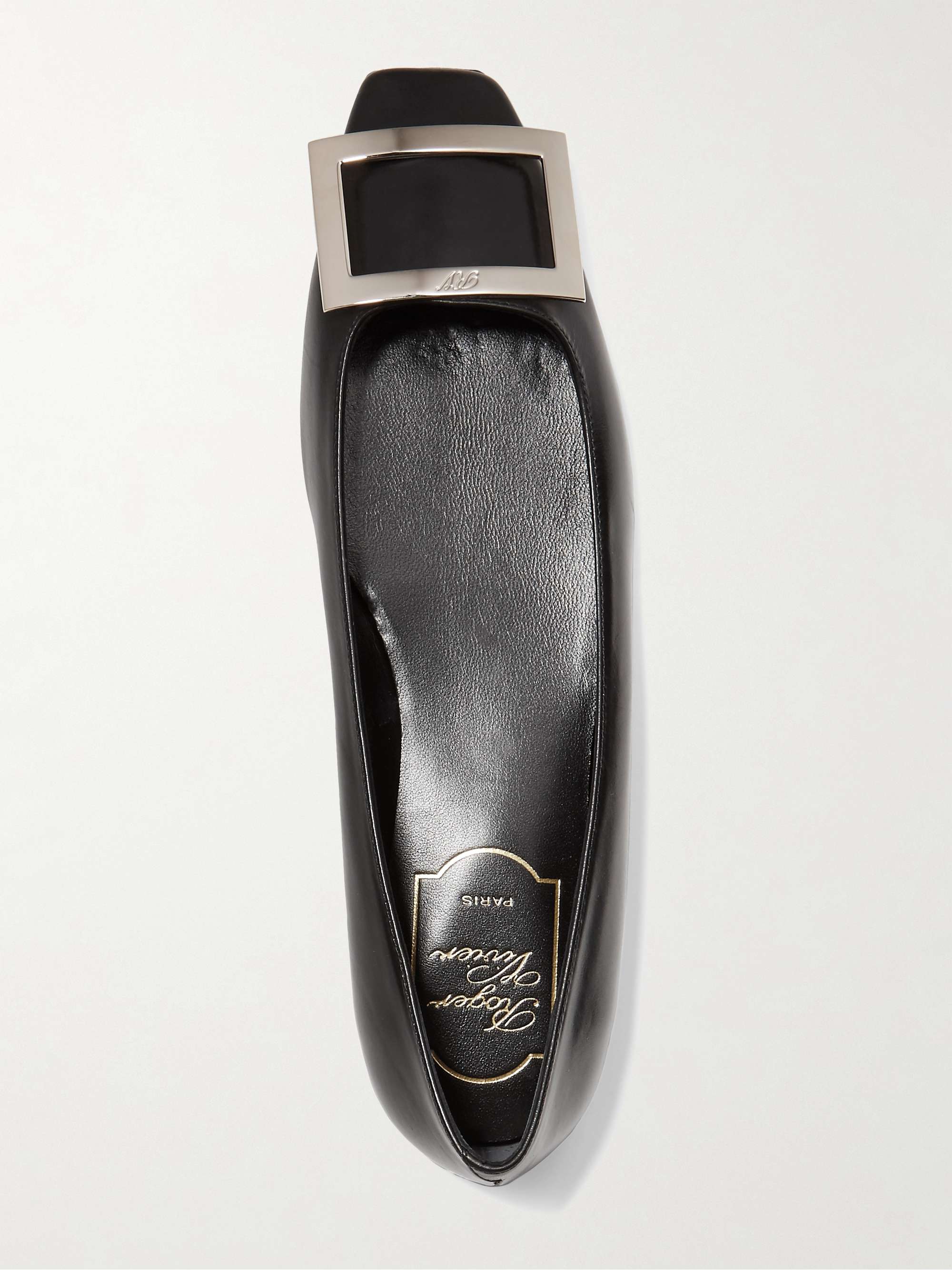 ROGER VIVIER Trompette Bellerine glossed-leather ballet flats | NET-A ...