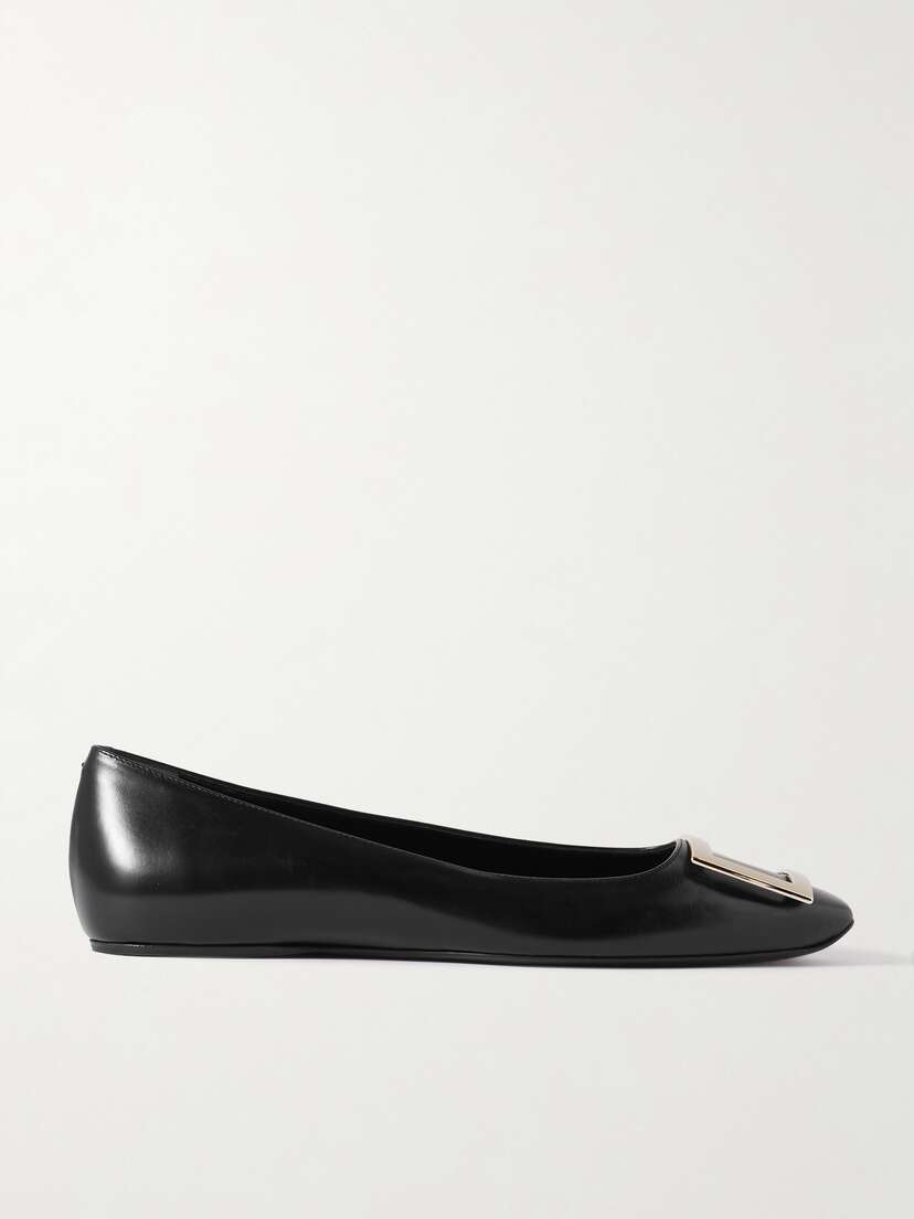 Roger Vivier Trompette Bellerine Glossed-leather Ballet Flats