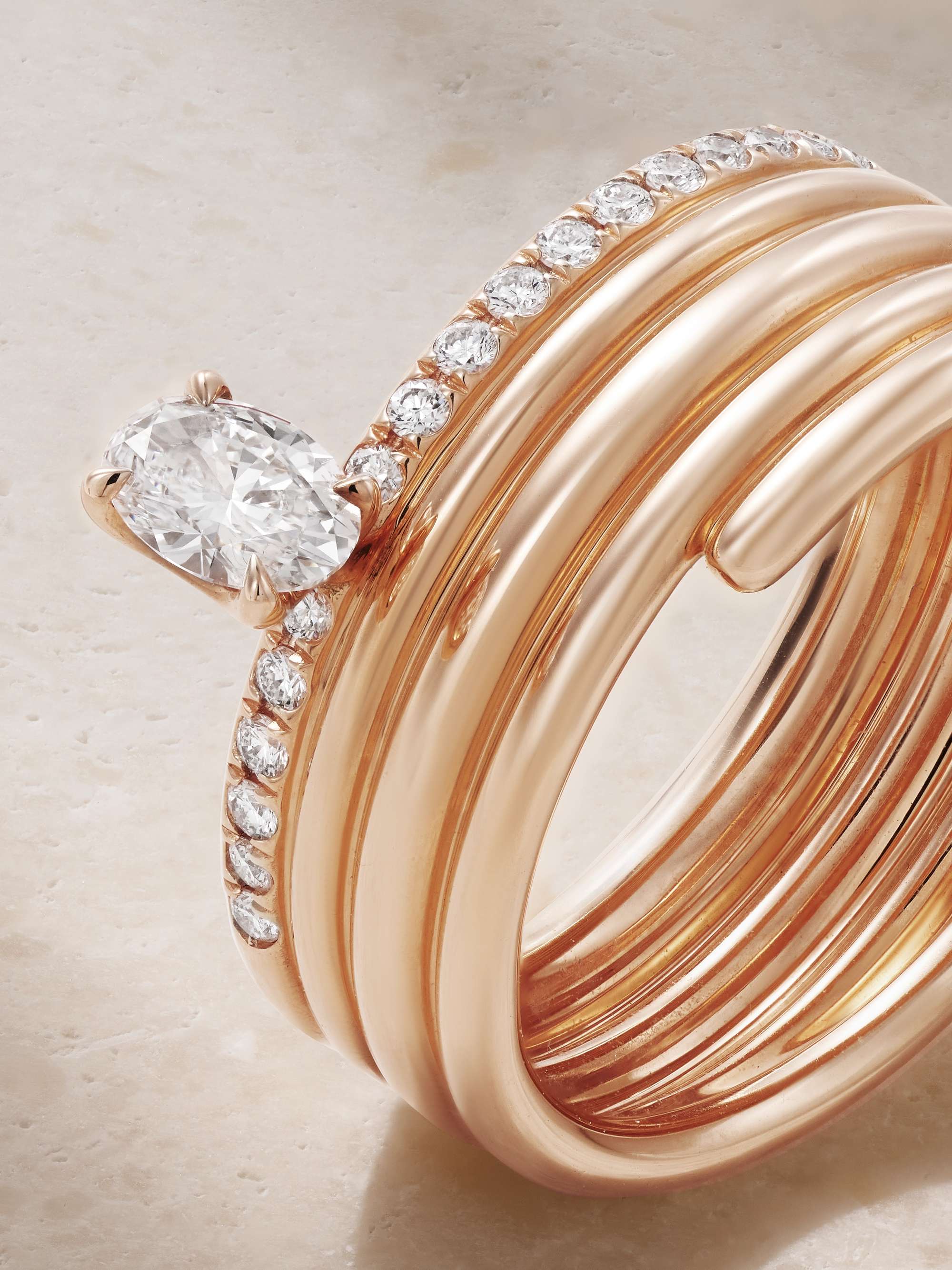 REPOSSI Blast 18-karat rose gold diamond ring