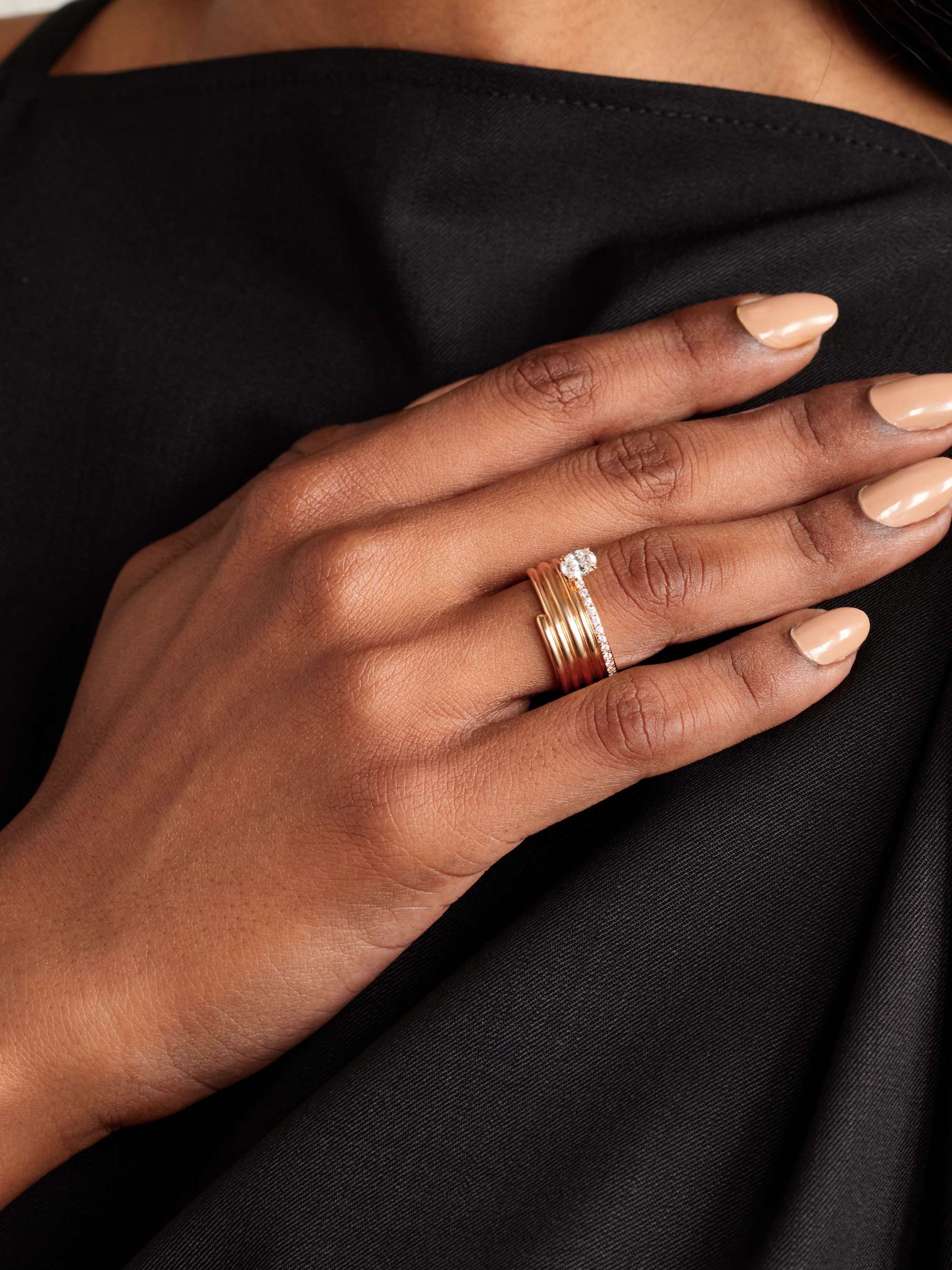REPOSSI Blast 18-karat rose gold diamond ring