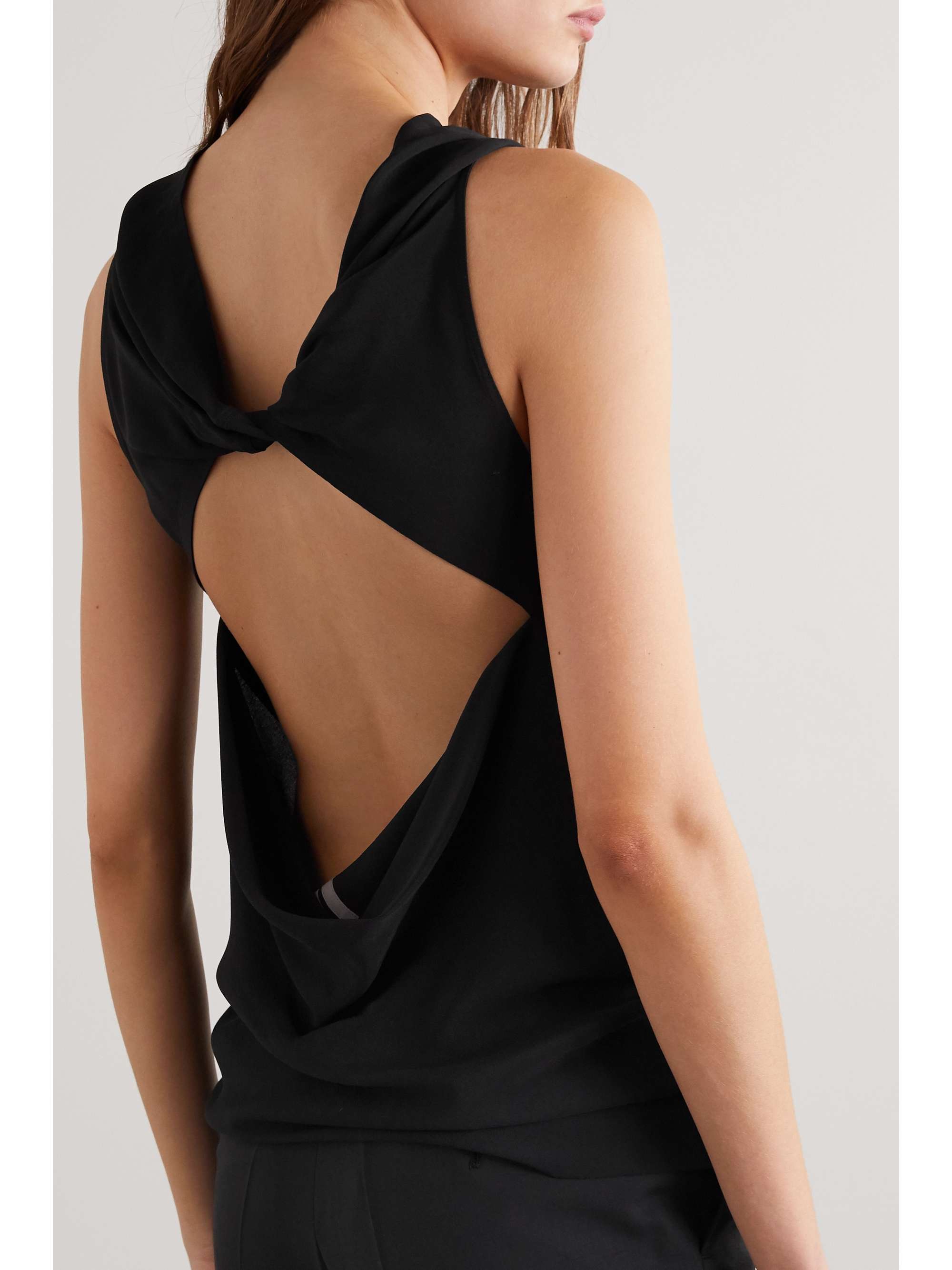 RICK OWENS Skorpio draped open-back crepe tank