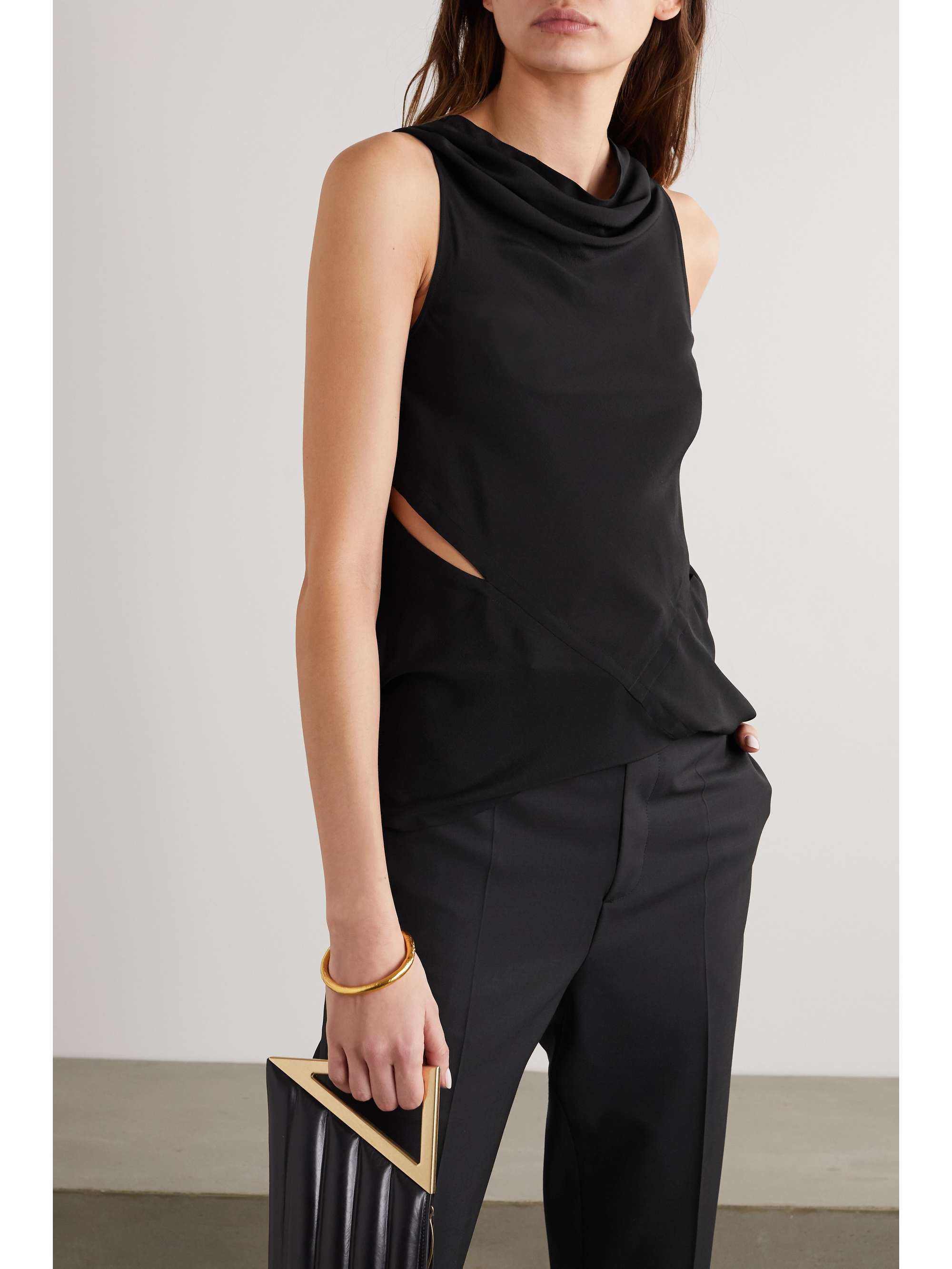 RICK OWENS Skorpio draped open-back crepe tank
