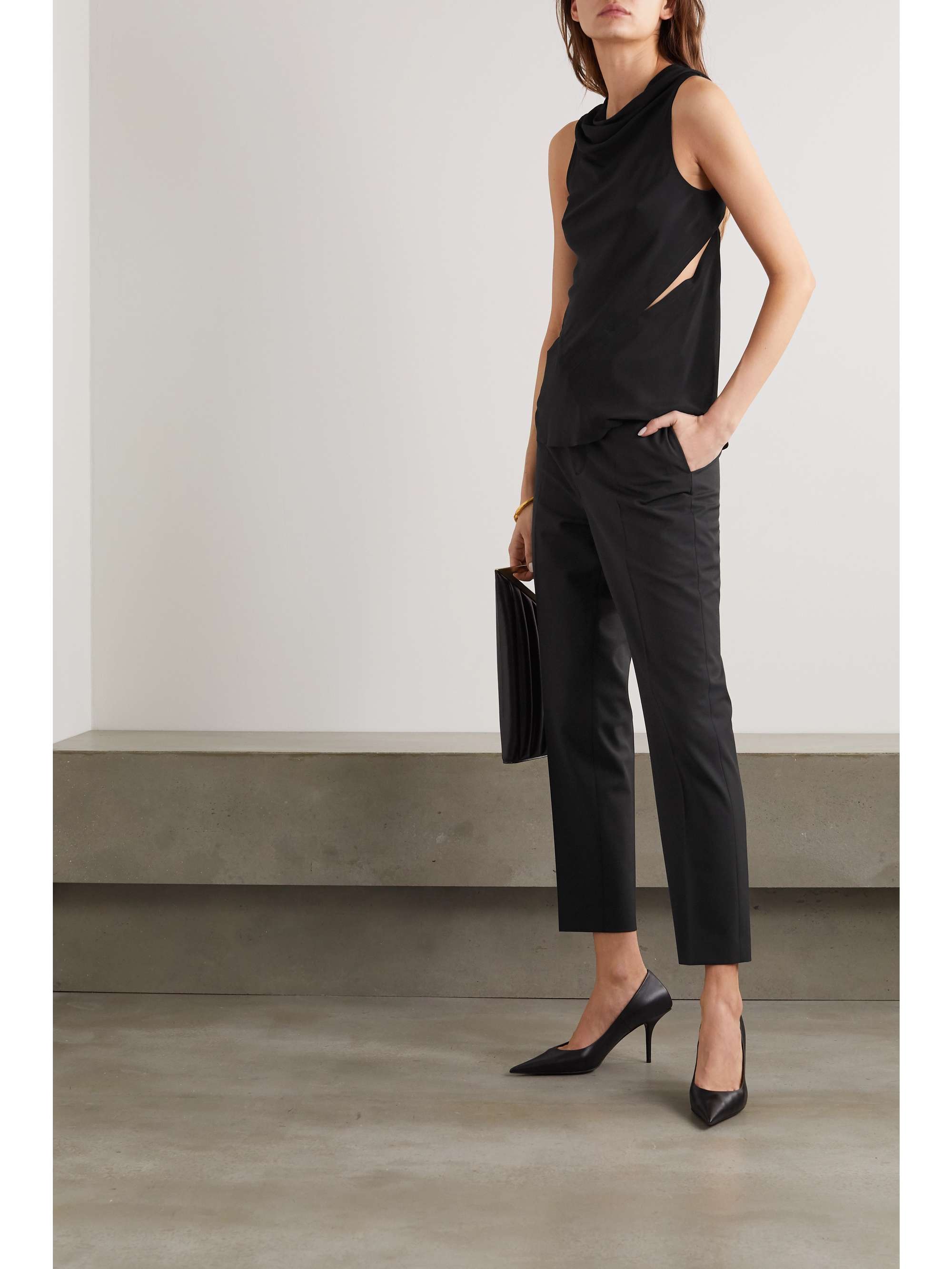 RICK OWENS Skorpio draped open-back crepe tank