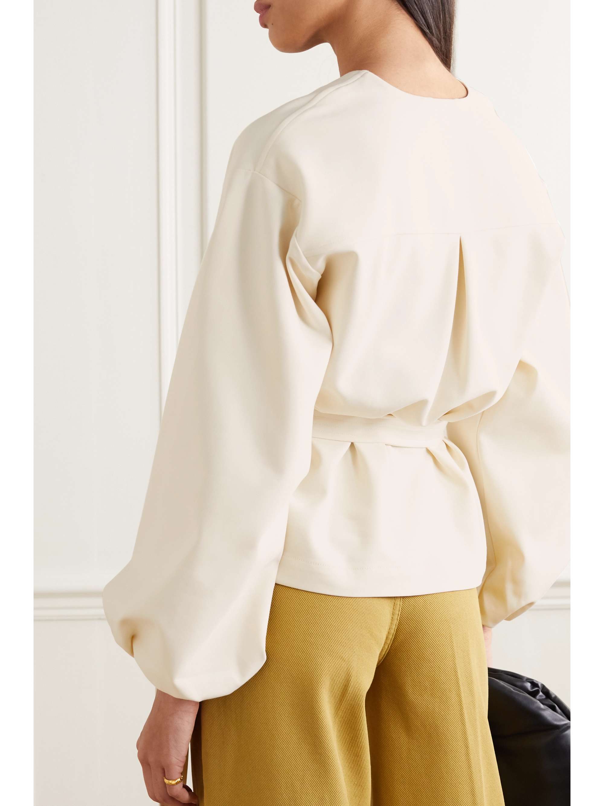 REMAIN BIRGER CHRISTENSEN Vivian belted stretch cotton-blend blouse