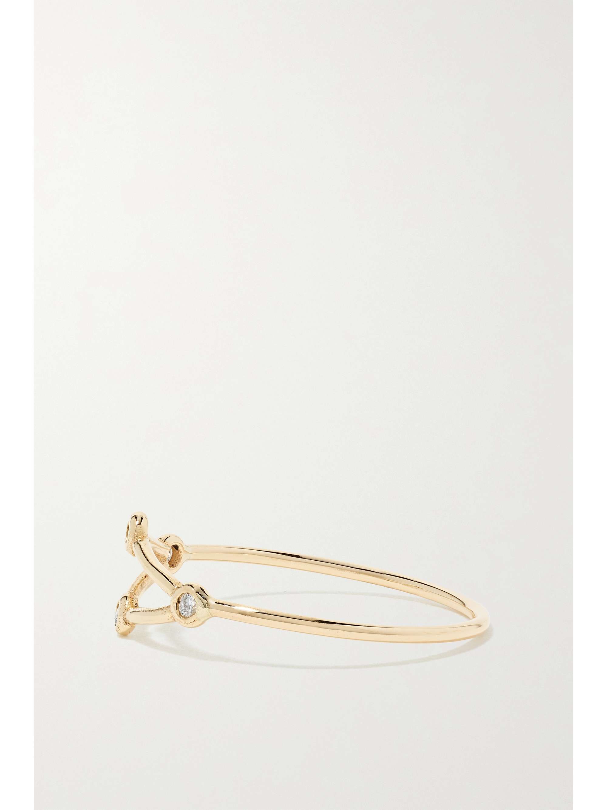 Gold Net 10-karat gold diamond ring | SARAH & SEBASTIAN | NET-A-PORTER