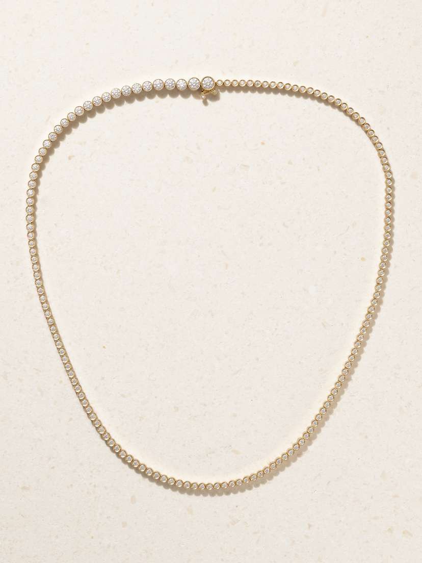 Sophie Bille Brahe Classic Tennis 18-karat Gold Diamond Necklace