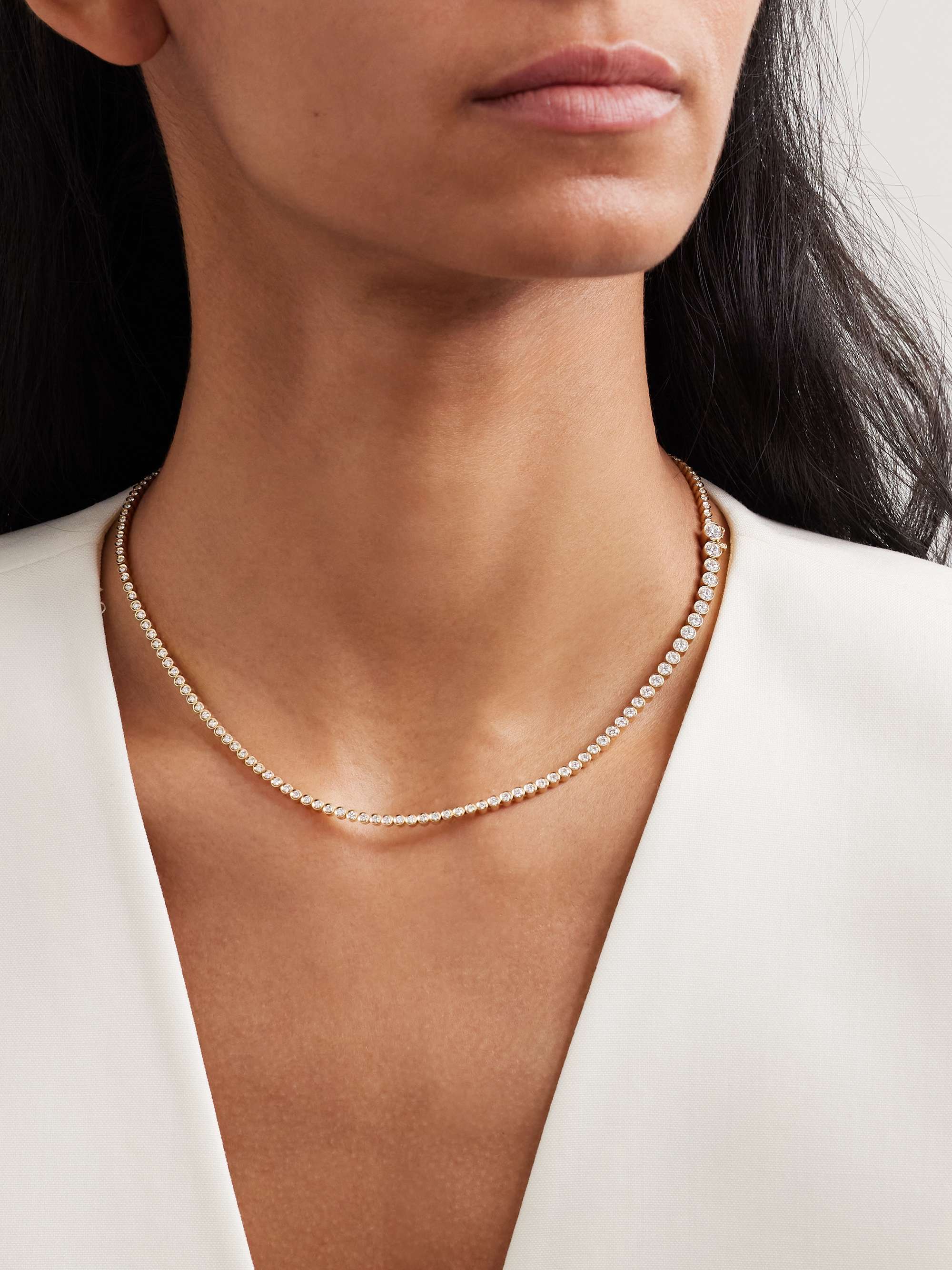 SOPHIE BILLE BRAHE Classic Tennis 18-karat gold diamond necklace