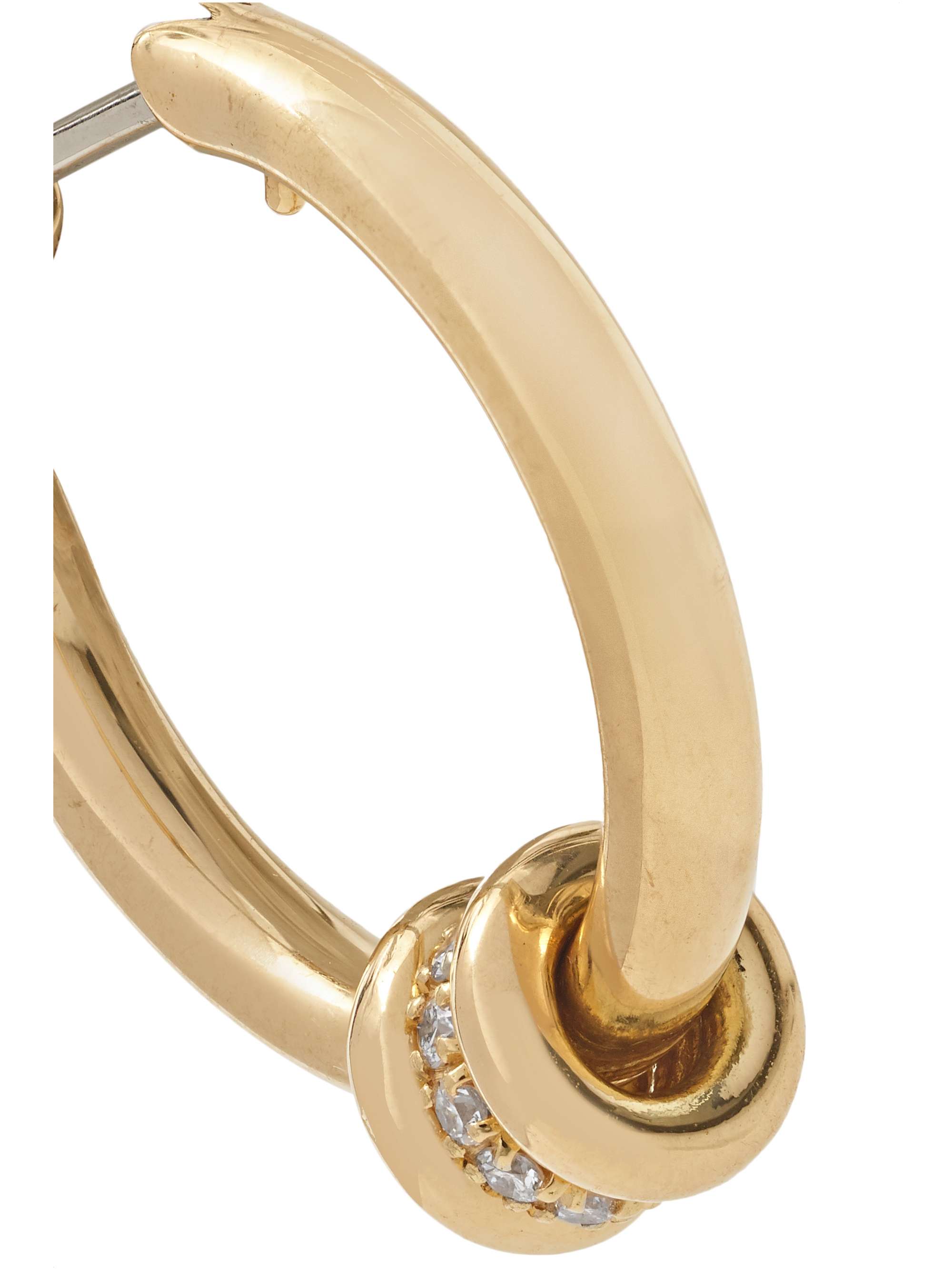 SPINELLI KILCOLLIN Ara 18-karat gold diamond hoop earrings