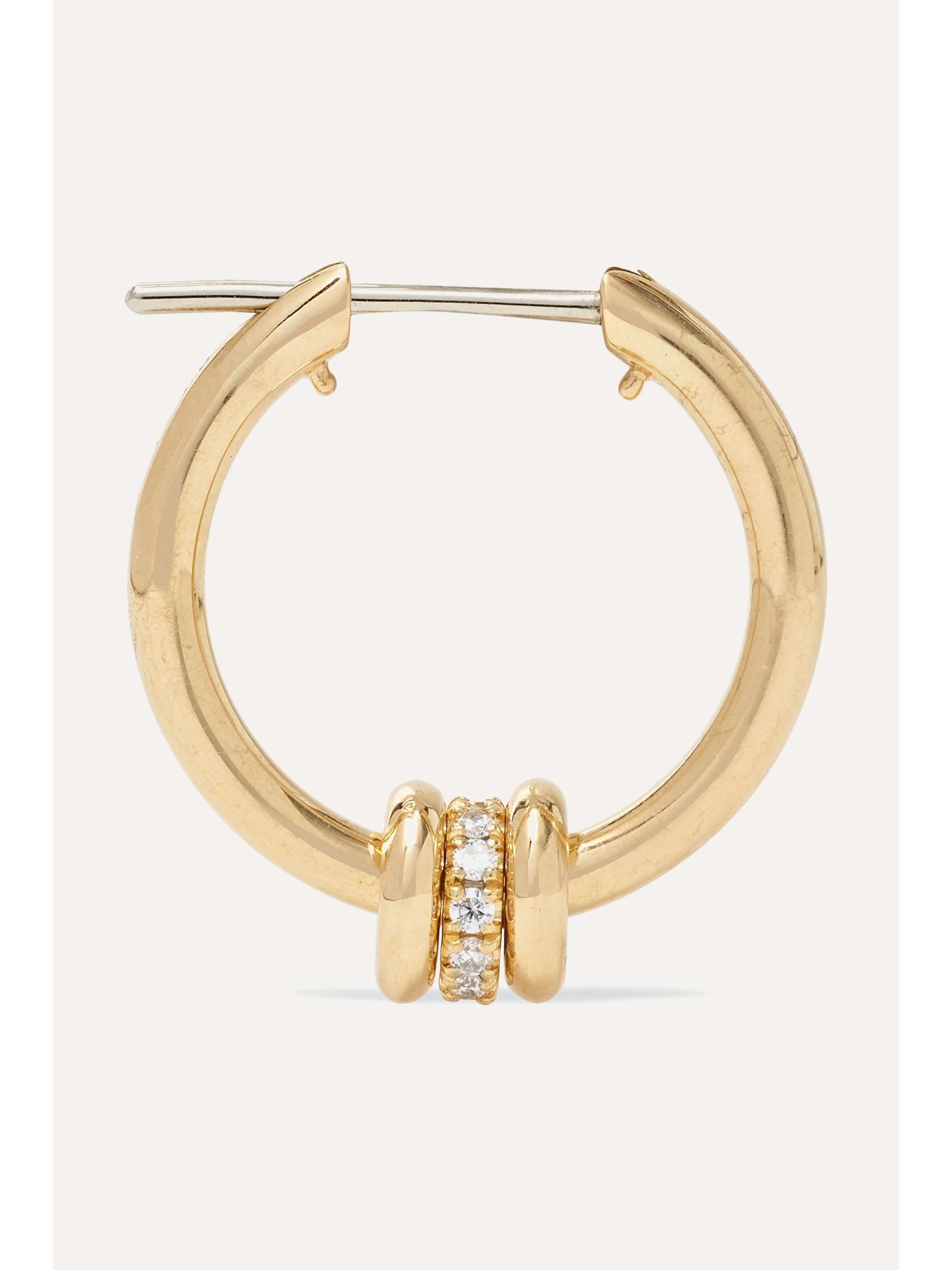 SPINELLI KILCOLLIN Ara 18-karat gold diamond hoop earrings