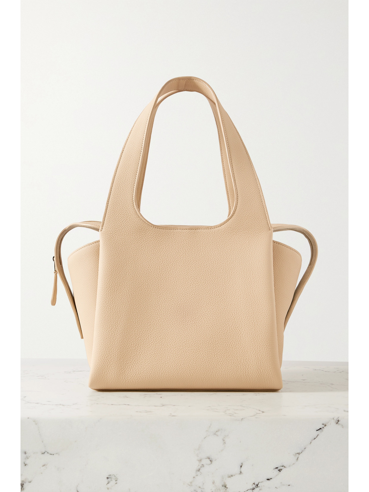 THE ROW TR1 SMALL TEXTURED-LEATHER TOTE