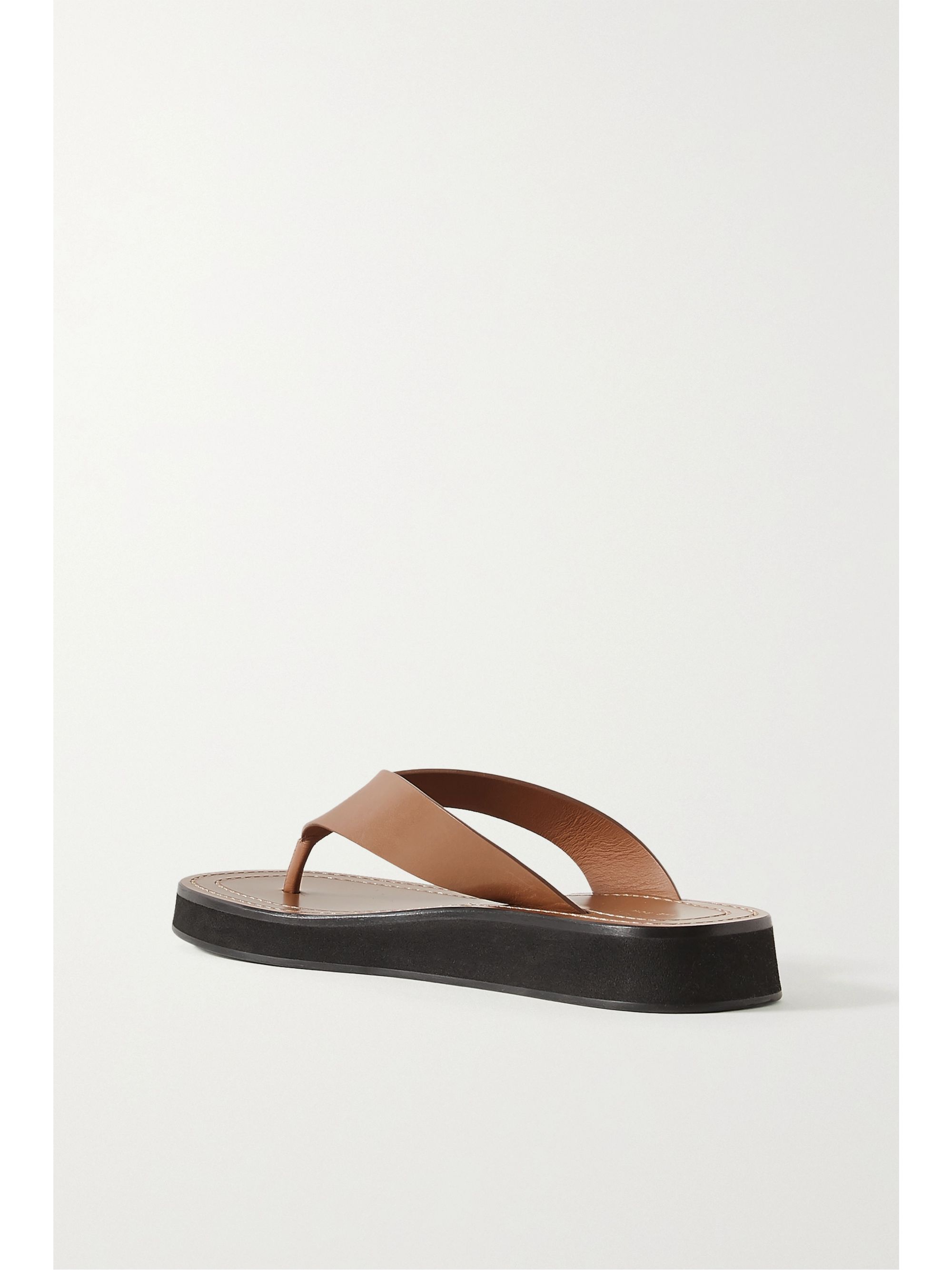 the row ginza leather platform slides