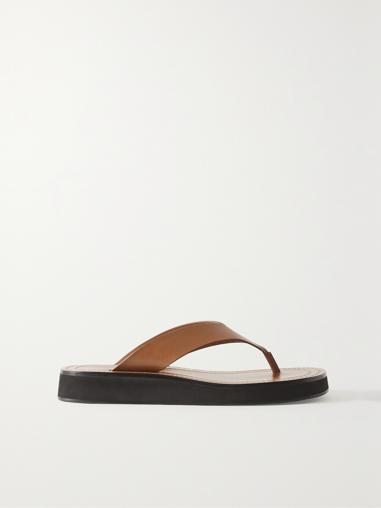 The Row Ginza Flip-flop Smooth Calfskin Sandals In Sand