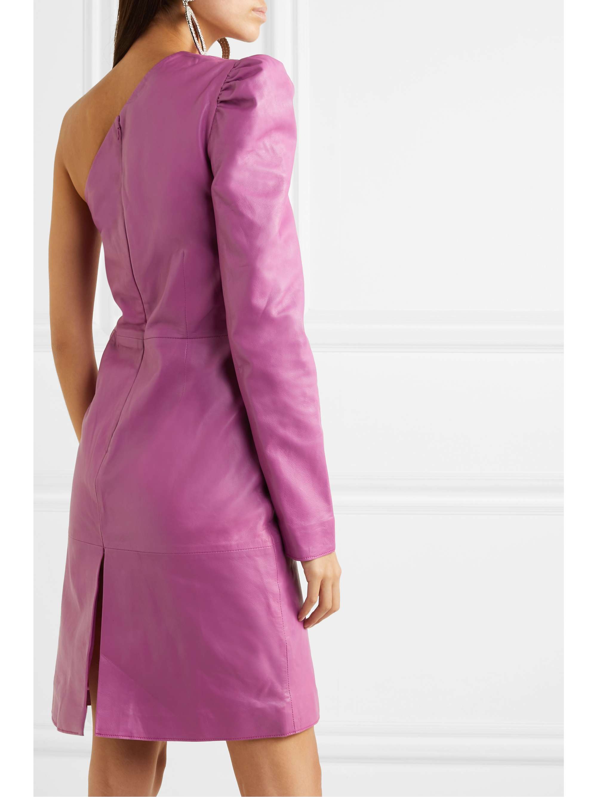 STAND STUDIO + Pernille Teisbaek Kayla one-shoulder leather mini dress