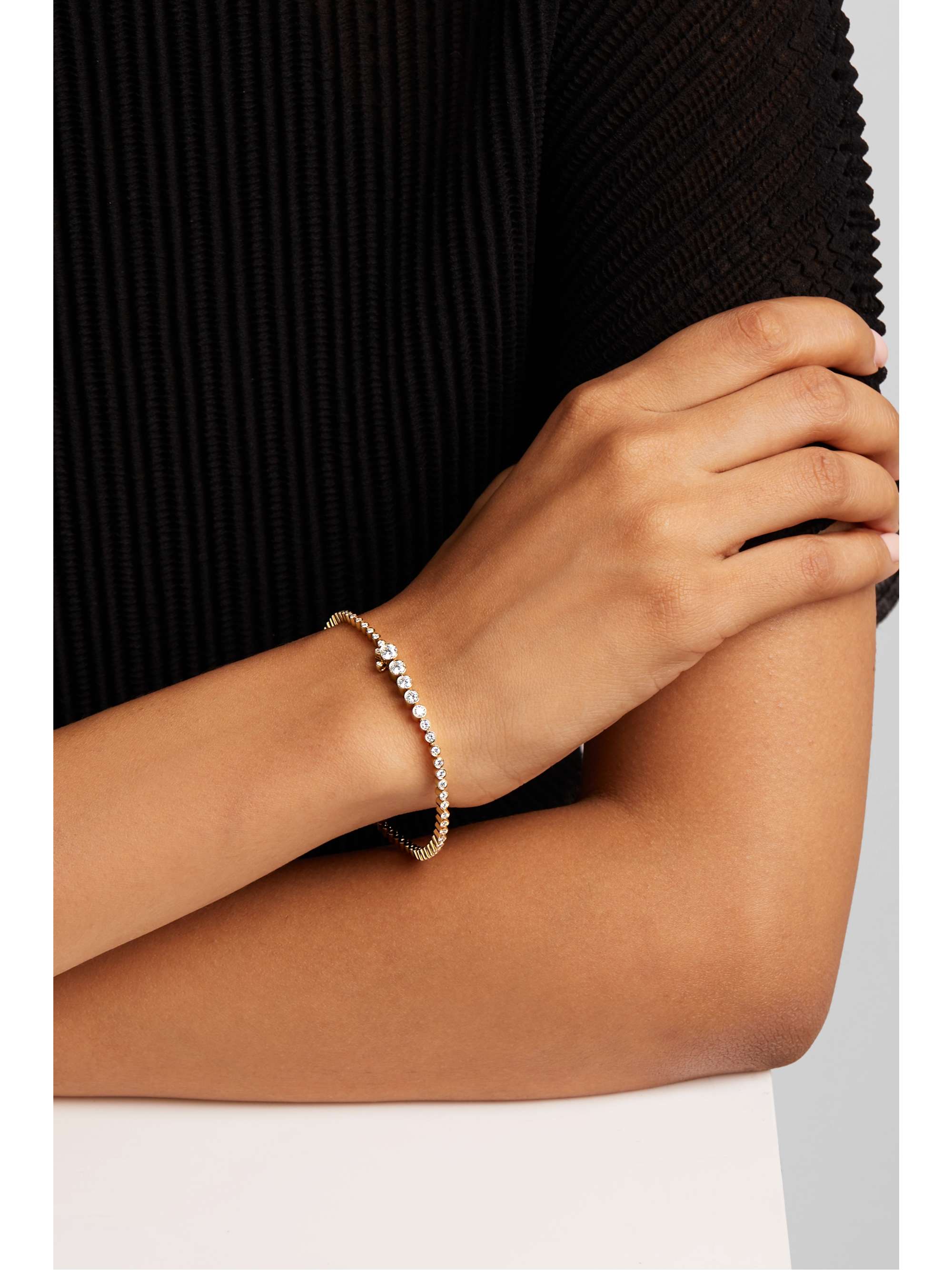 SOPHIE BILLE BRAHE Classic Tennis 18-karat gold diamond bracelet