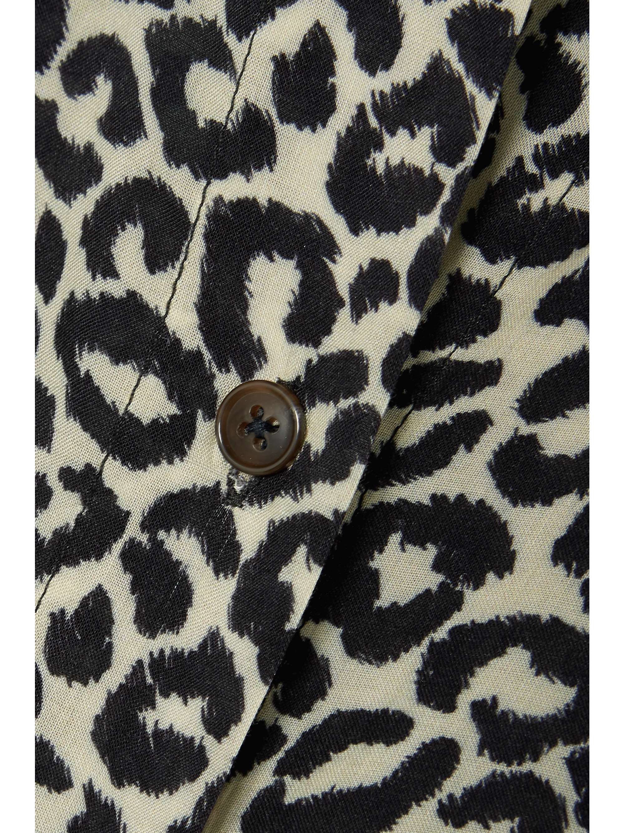SOLID & STRIPED Cabana leopard-print voile shirt