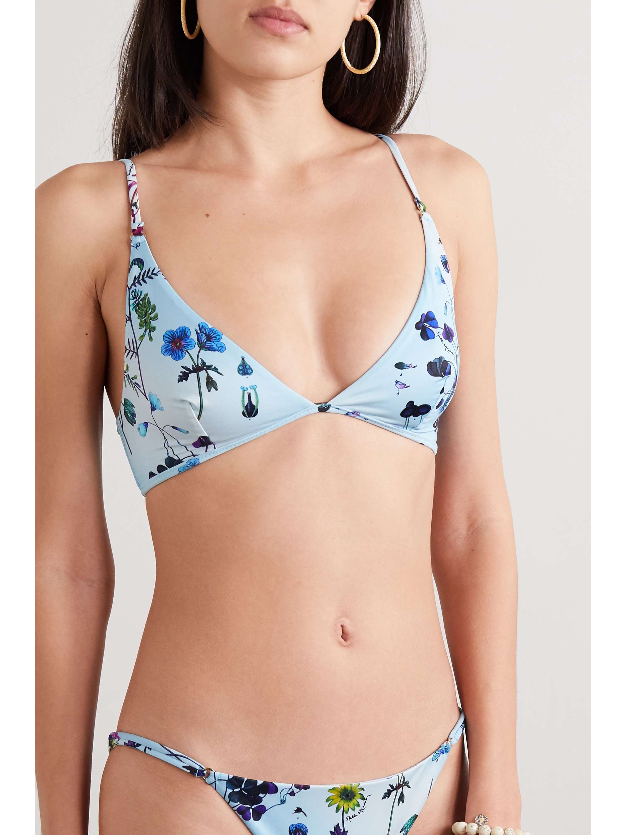 STELLA MCCARTNEY Trippy floral-print bikini top